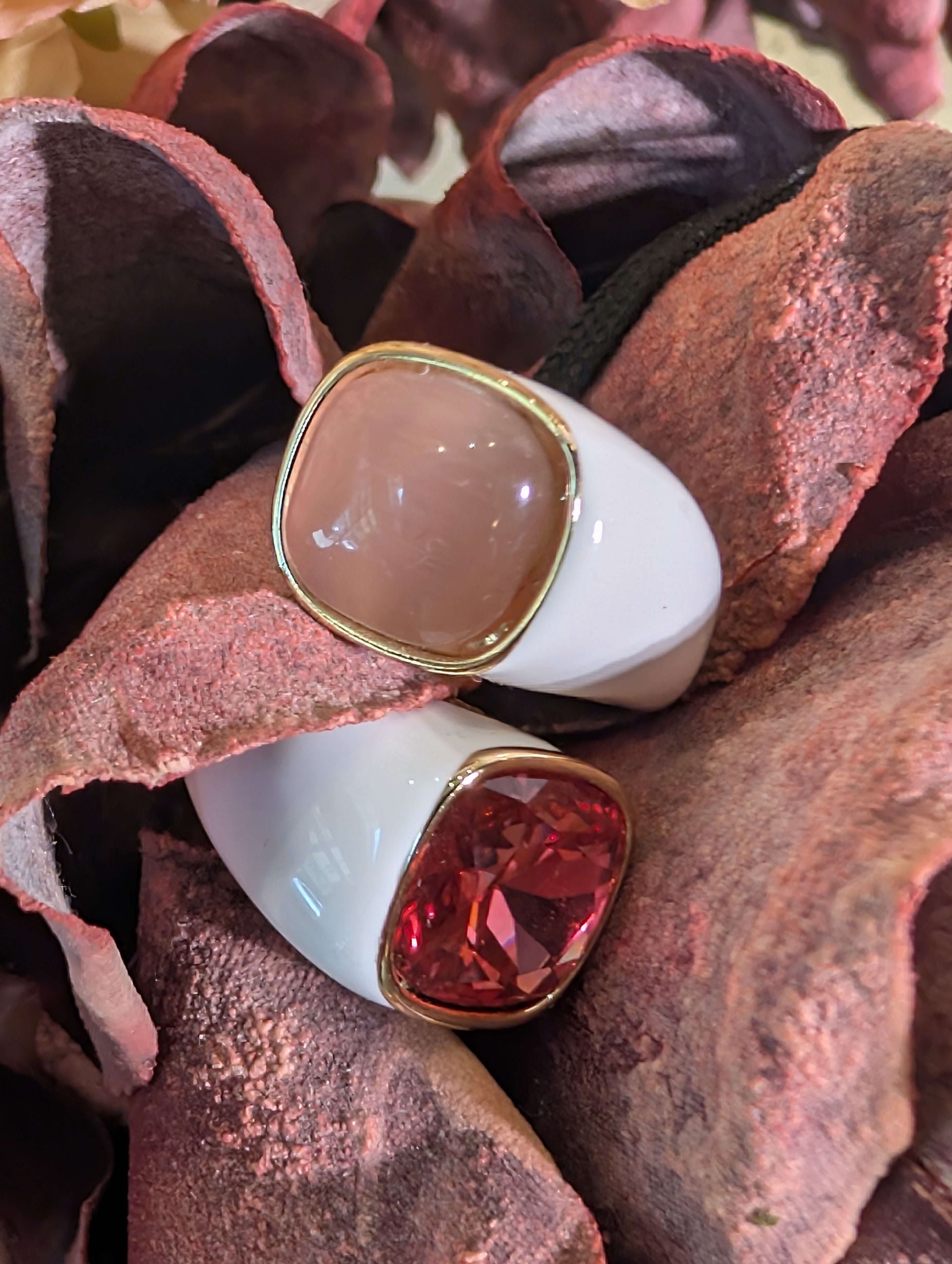 ANELLO SERENA CON PIETRE BIANCO/ROSA - NALI'