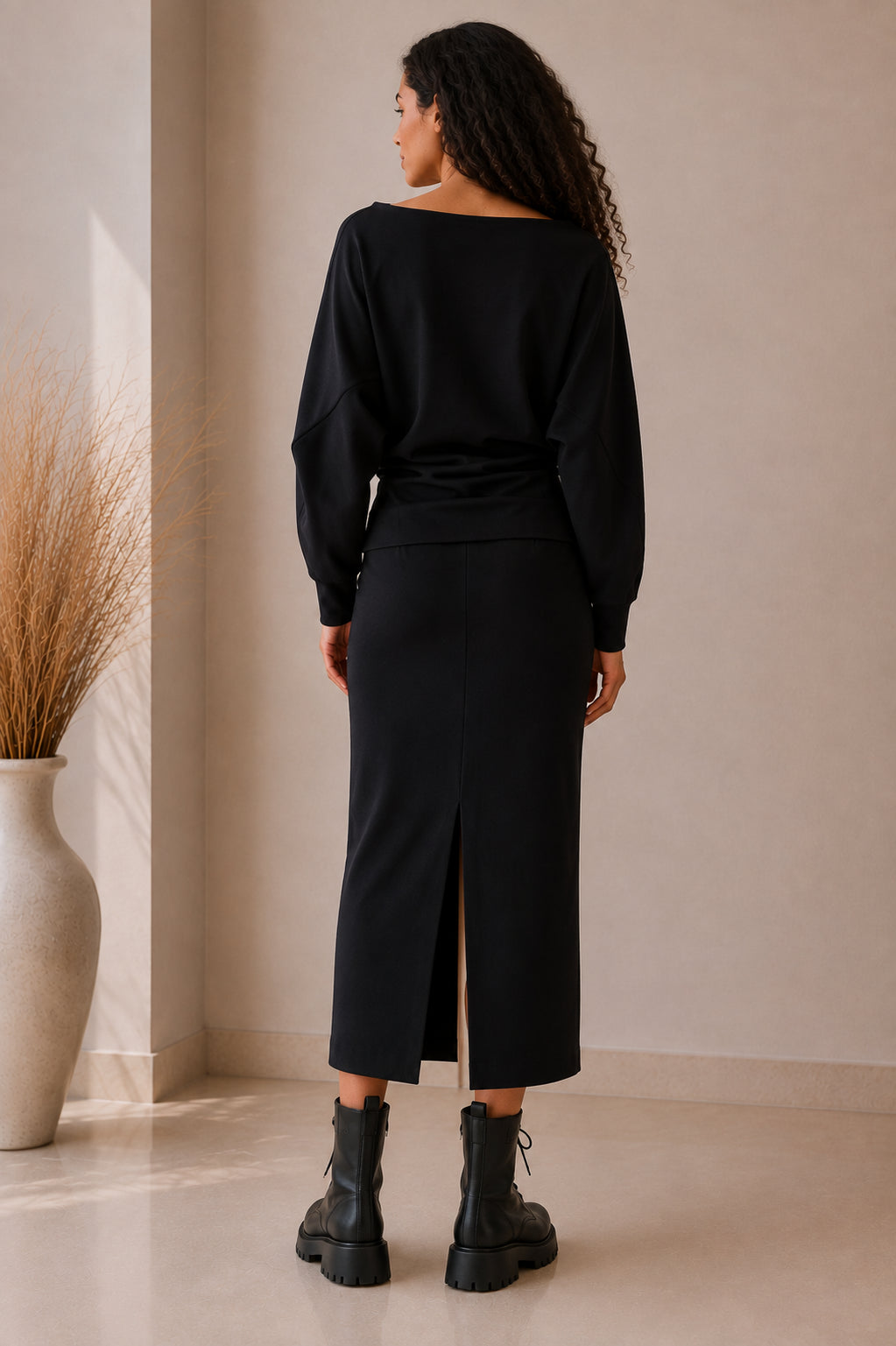 Blusa kimono in punto milano - .SOLO TRE