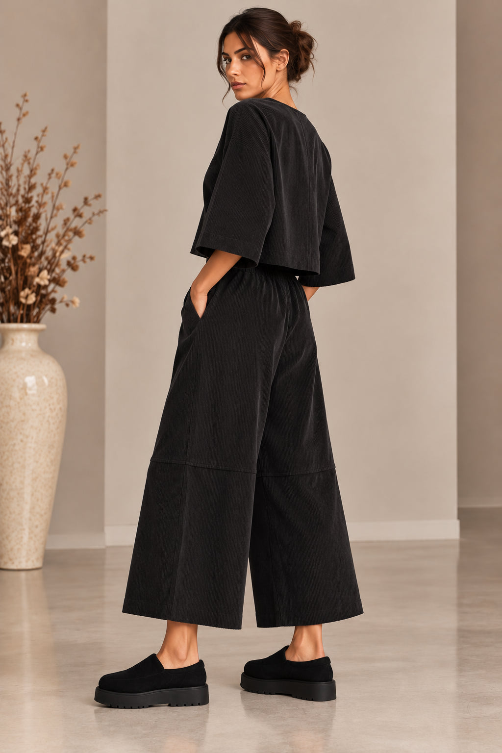 Pantalone Giapponese in Velluto a Coste - LOLA by Sandro Ferrone
