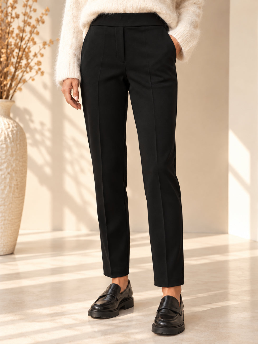 Pantalone New York in Punto Milano Stretch - SHE_FLORENCE_LAB