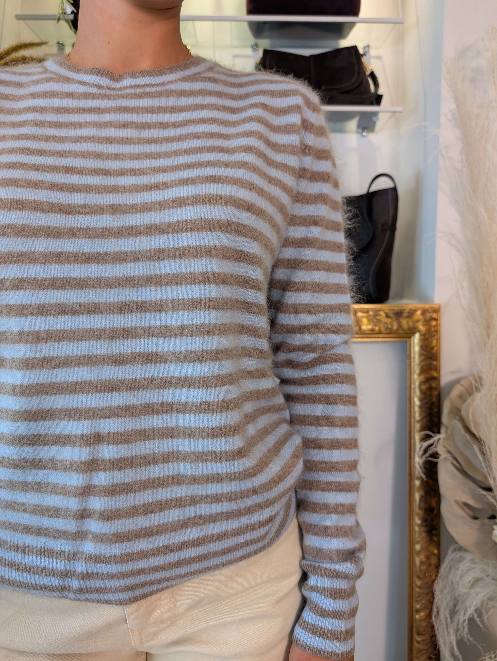 Maglia french stripes multicolor lana-cachemire - TENSIONE IN