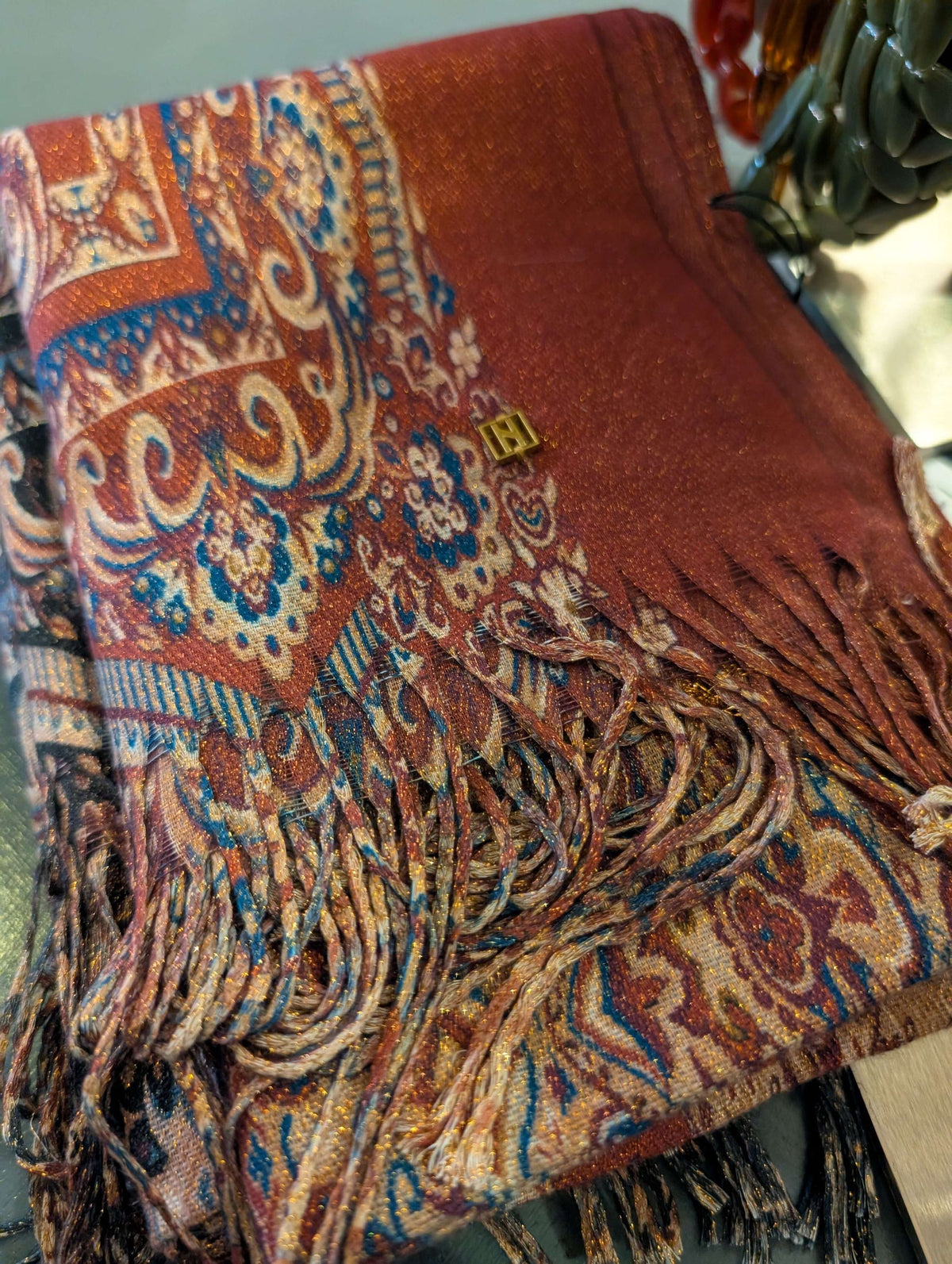 SCIARPA CAROLINE STAMPA PAISLEY ROSSO - NALI'