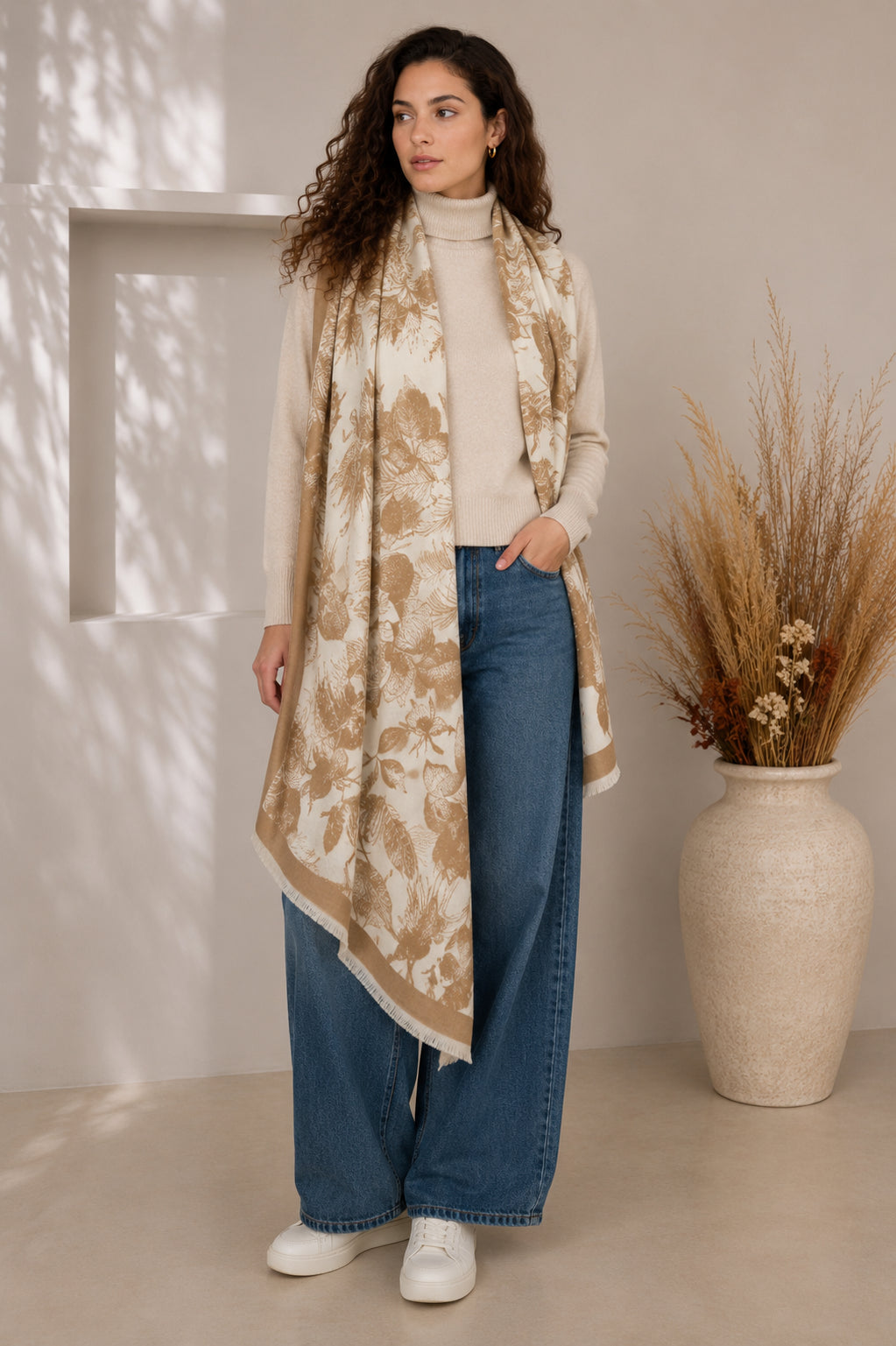 Maxi foulard stampa botanica - Sandro Ferrone