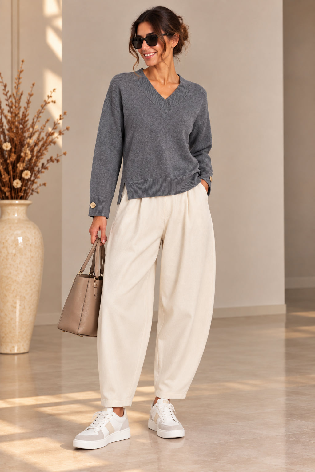 Maglia ampia scollo a V - SHE_FLORENCE_LAB