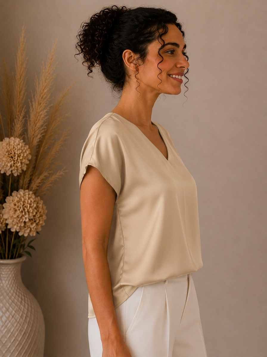 Blusa in raso - LE SARTE DEL SOLE