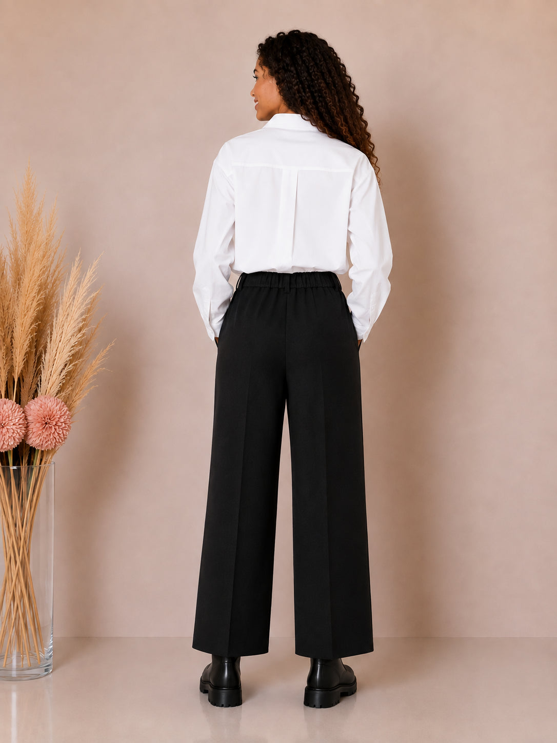 Pantalone Palazzo in tessuto mano lana - LE SARTE DEL SOLE