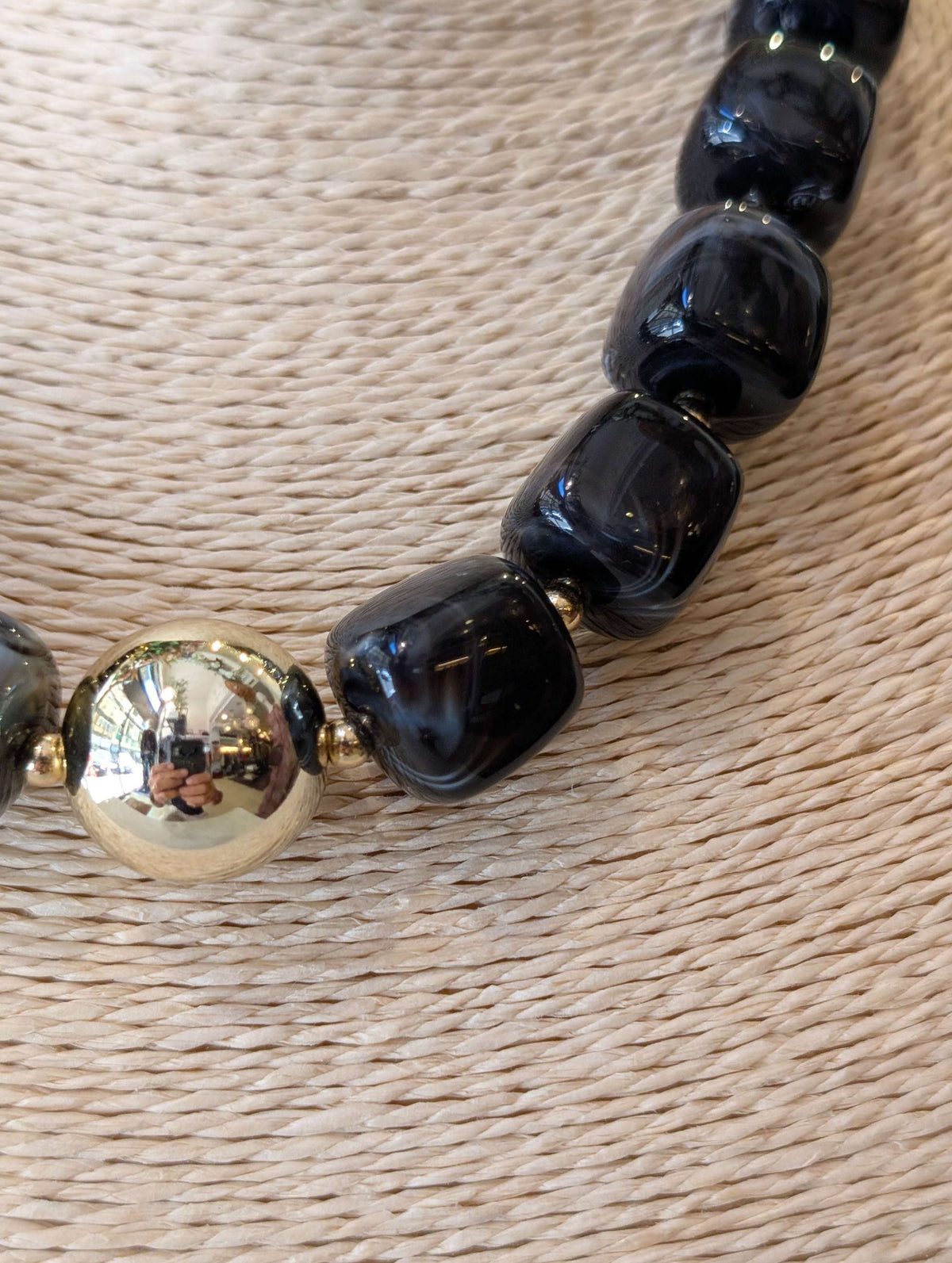 COLLANA CLOUDY IN RESINA NERO - NALI'