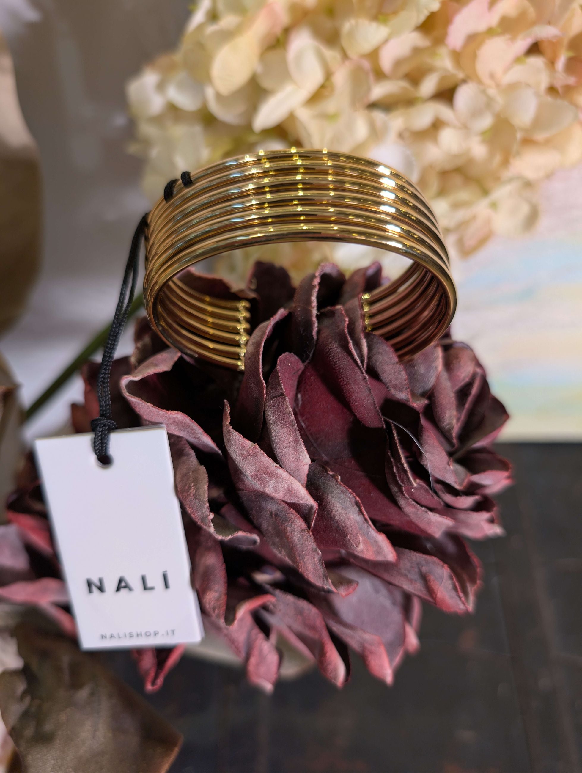 BRACCIALE FASCIA MULTIFILO ACC.INOS. ORO - NALI'