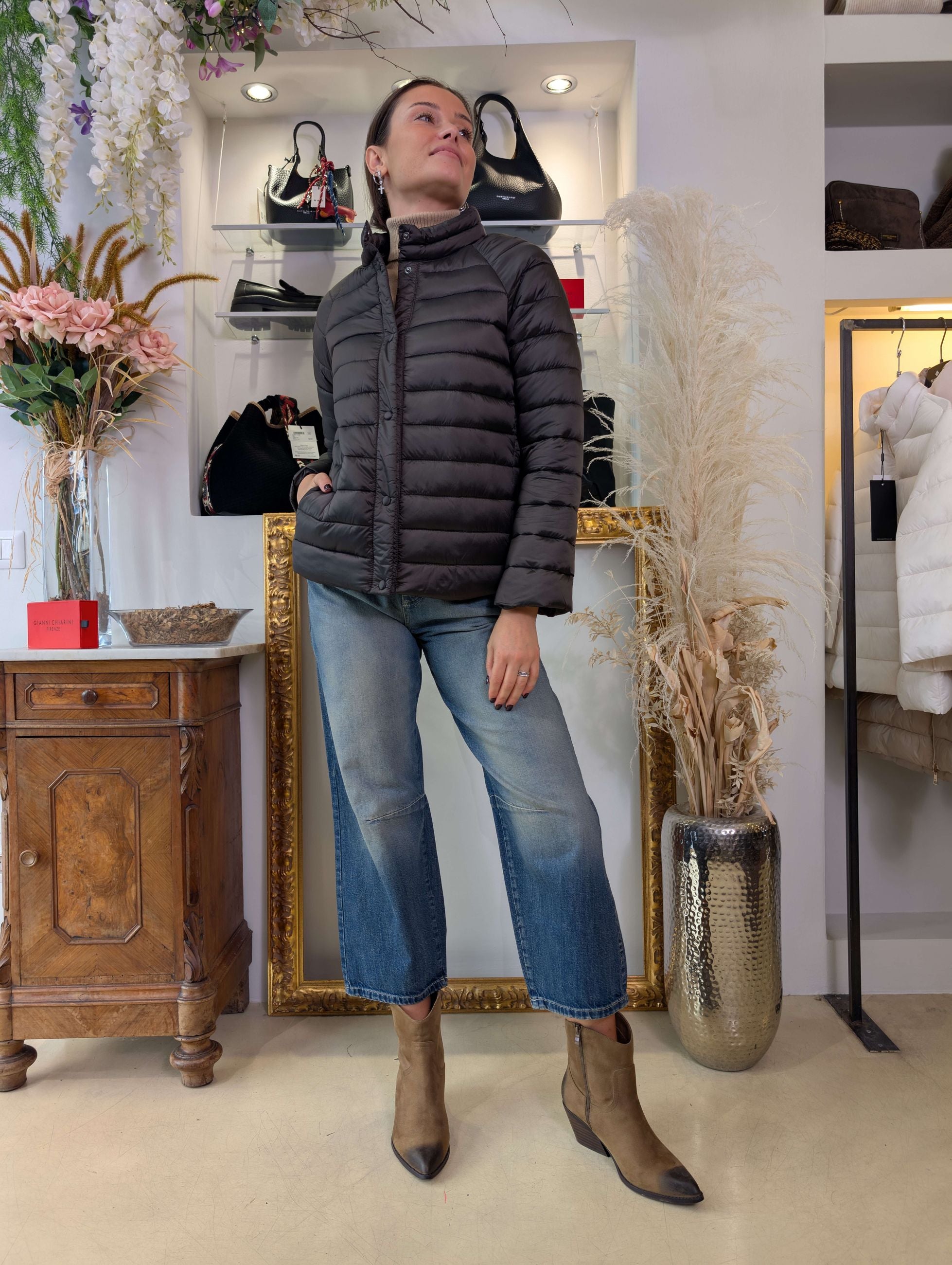 Piumino animal free in nylon cangiante - Sandro Ferrone
