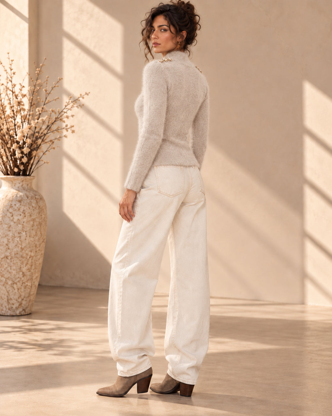 Maglia Markup fluffy con bottoni gioiello - MARKUP DONNA