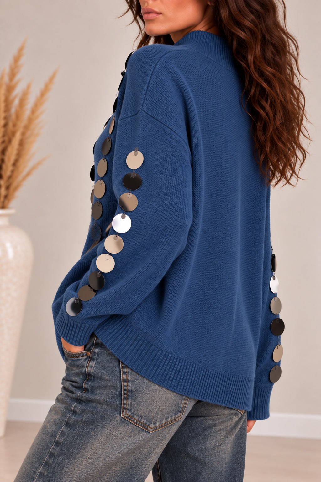 Maglia Oversize con Macropaillettes - LOLA by Sandro Ferrone