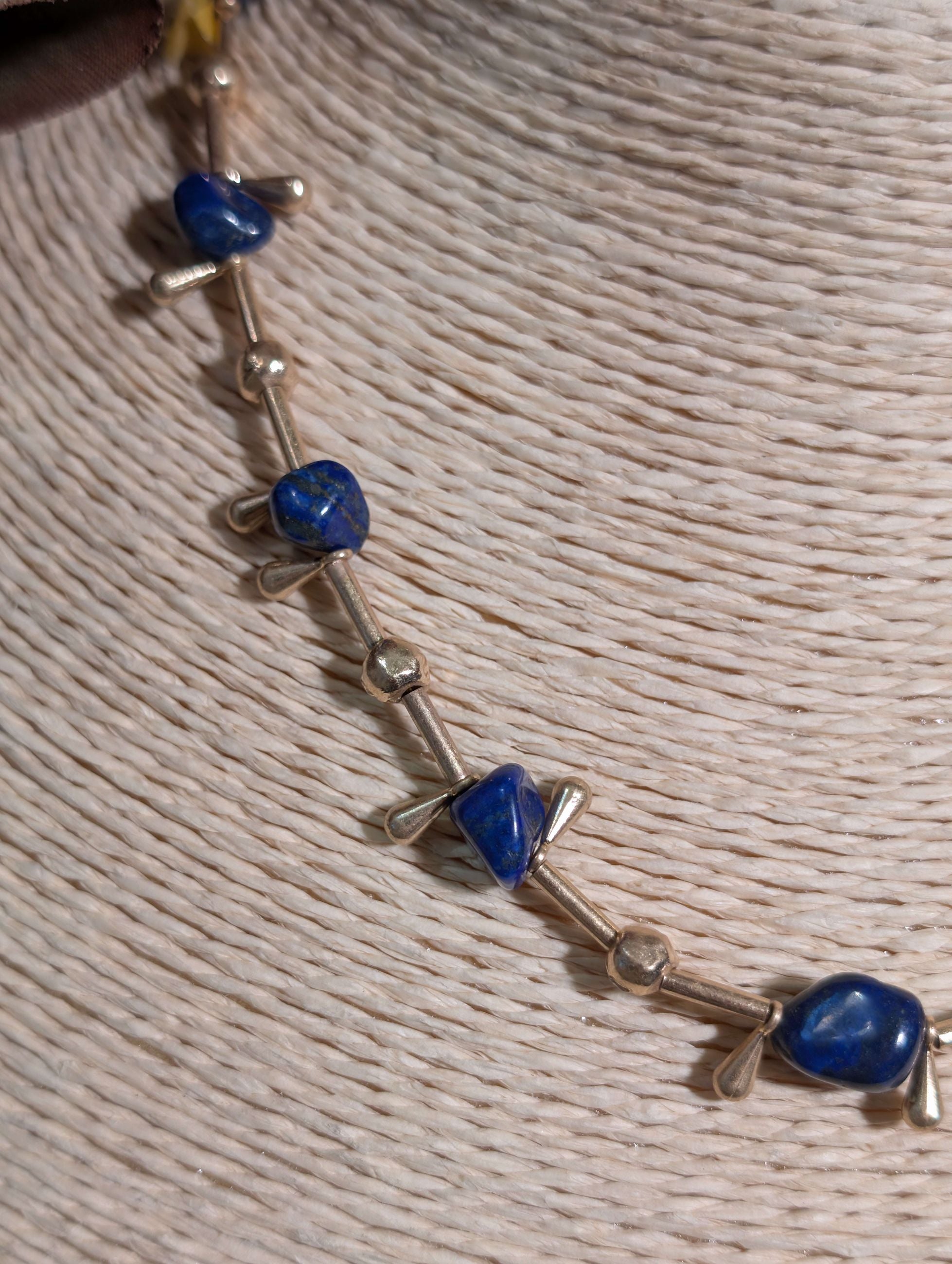 COLLANA ERA CON PIETRE NATURALI BLU ORO - NALI'