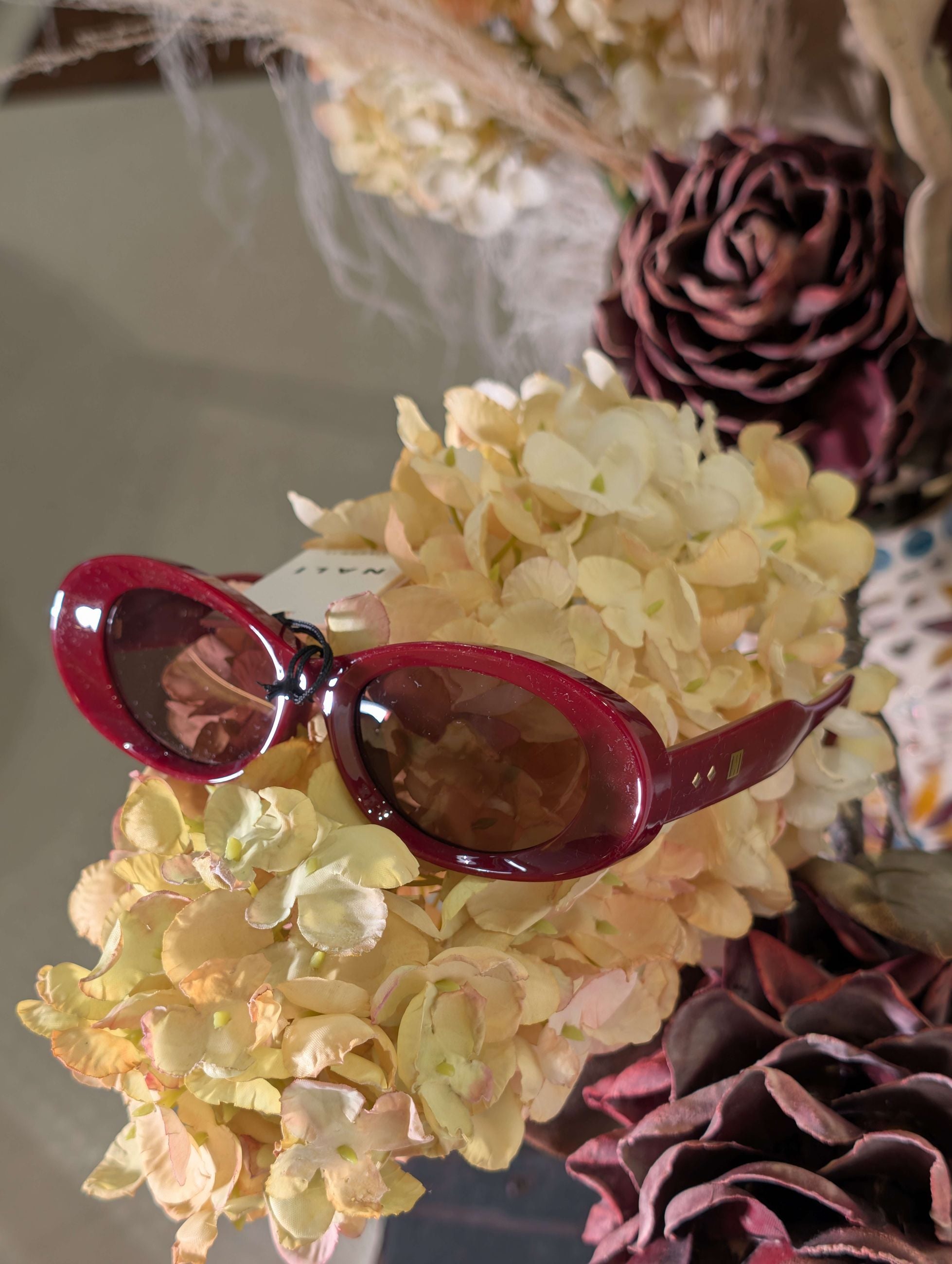 OCCHIALI WILLY OVAL BORDEAUX - NALI'