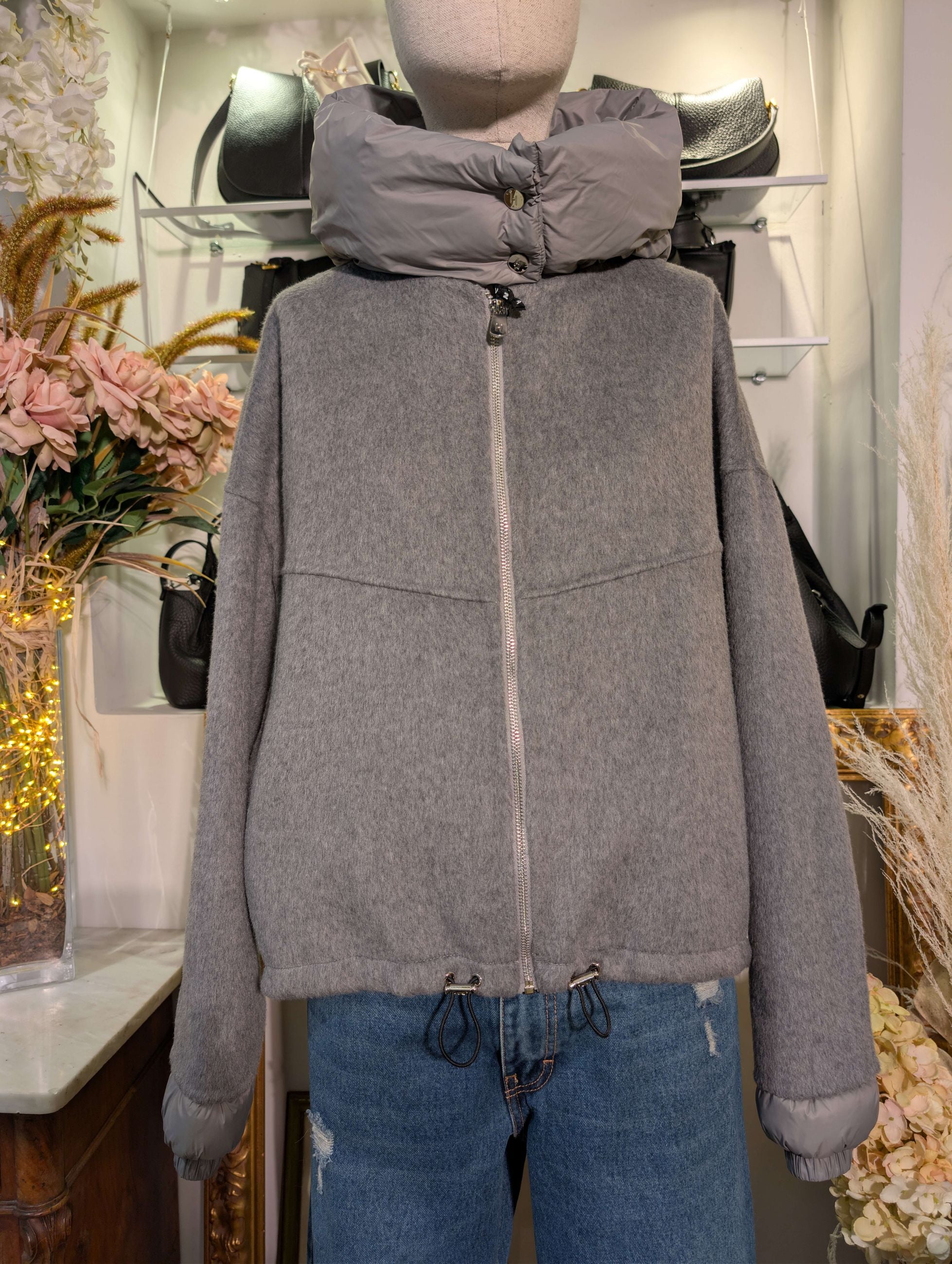 CAPPOTTO MODELLO BOMBER CON CAPPUCCIO - HAVE ONE