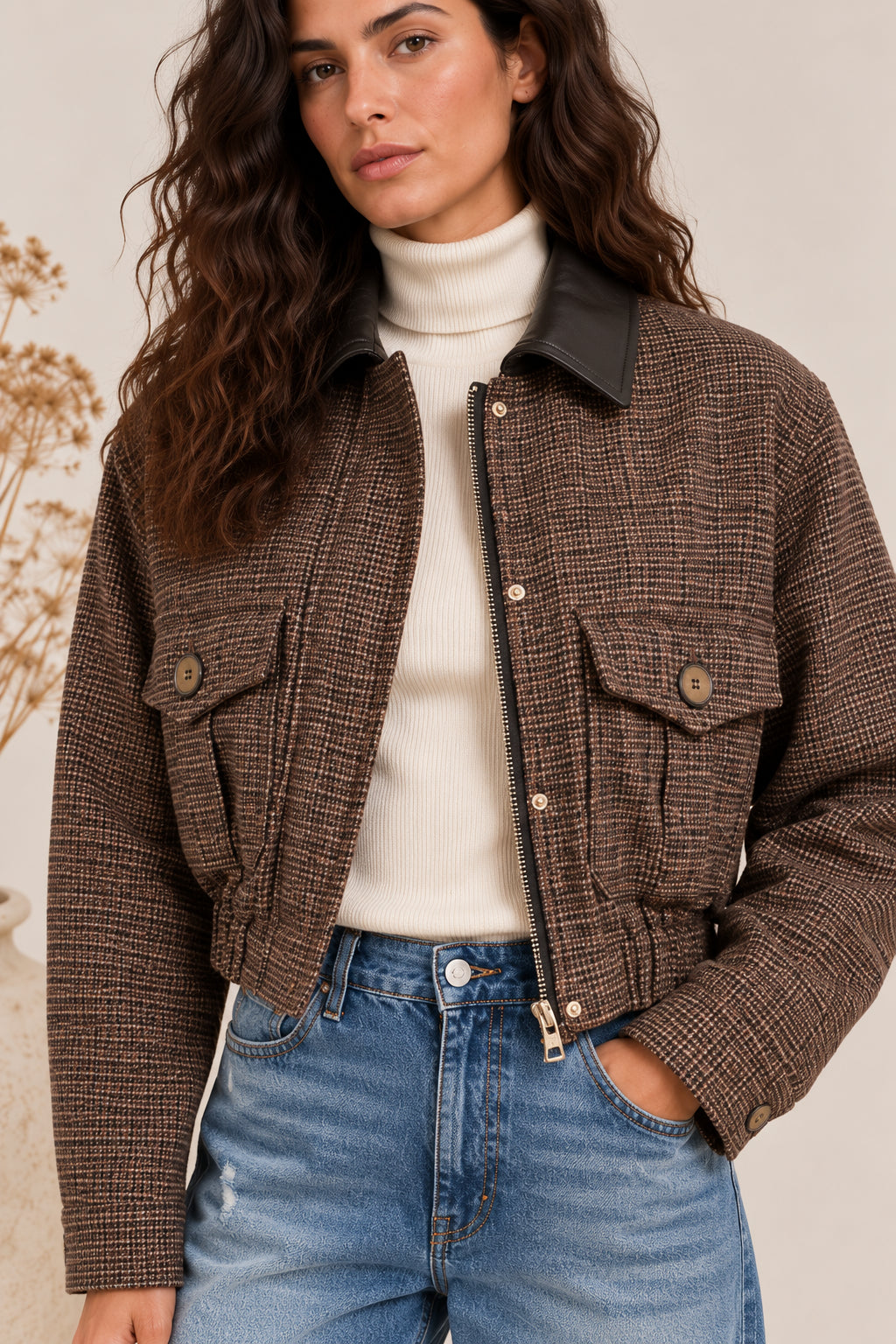 Cropped Heritage Bomber - MARKUP DONNA