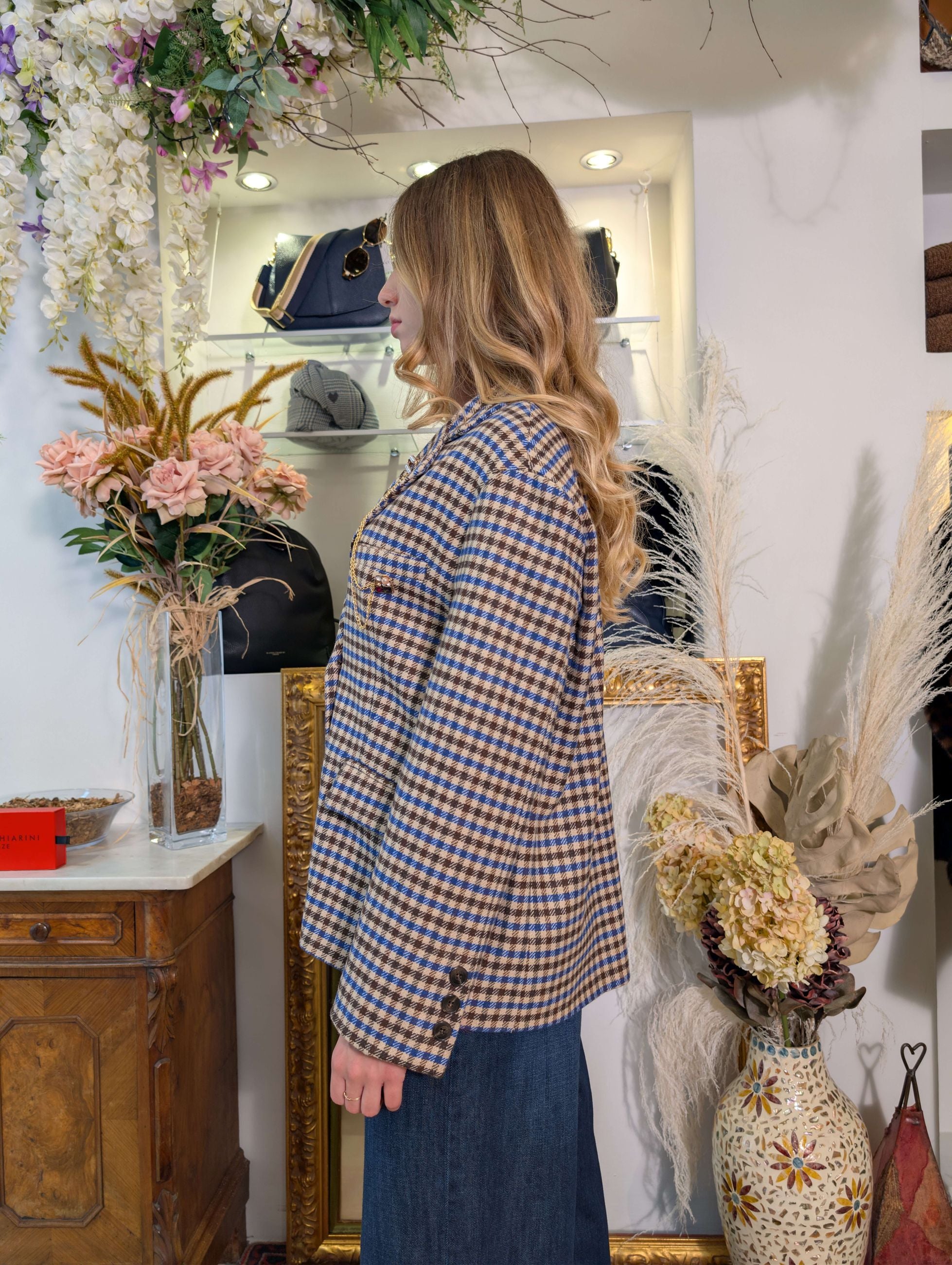 Giacca doppiopetto pied de poule - TENSIONE IN