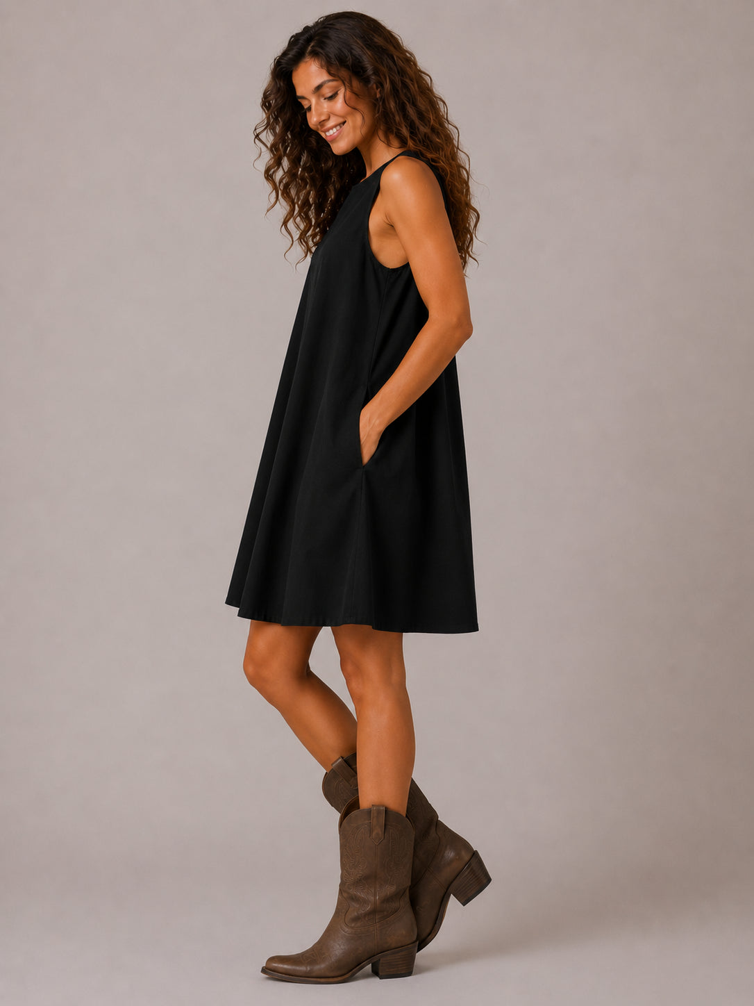 Abito corto in cotone. - SHE_FLORENCE_LAB