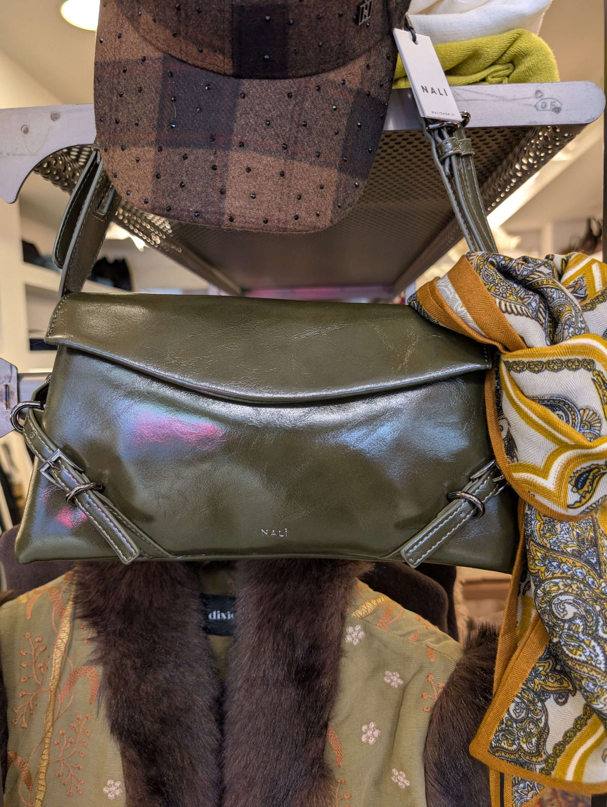 BORSA SABRINA A SPALLA VERDE - NALI'