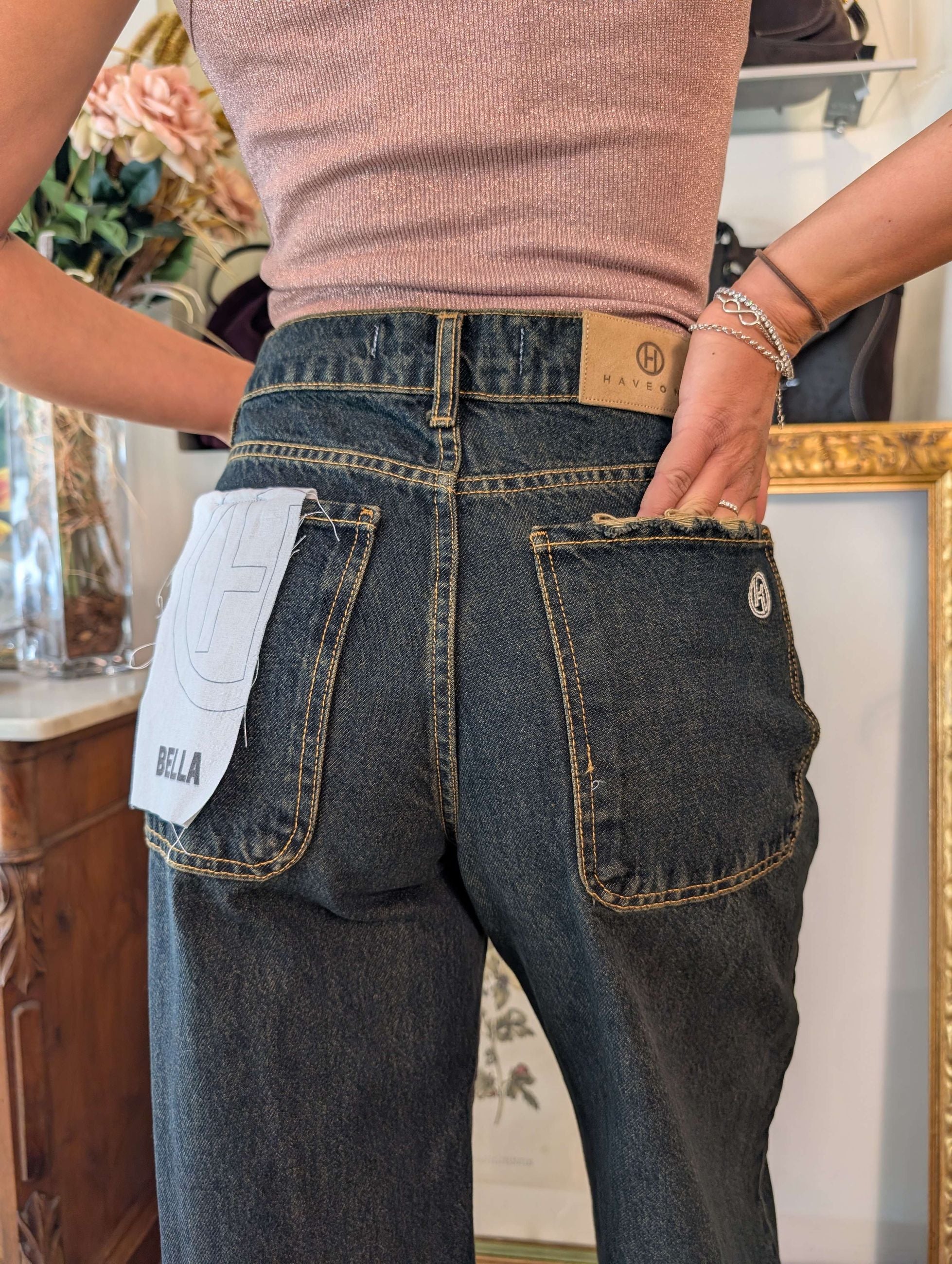Jeans BELLA trattamento brown dirty - HAVE ONE