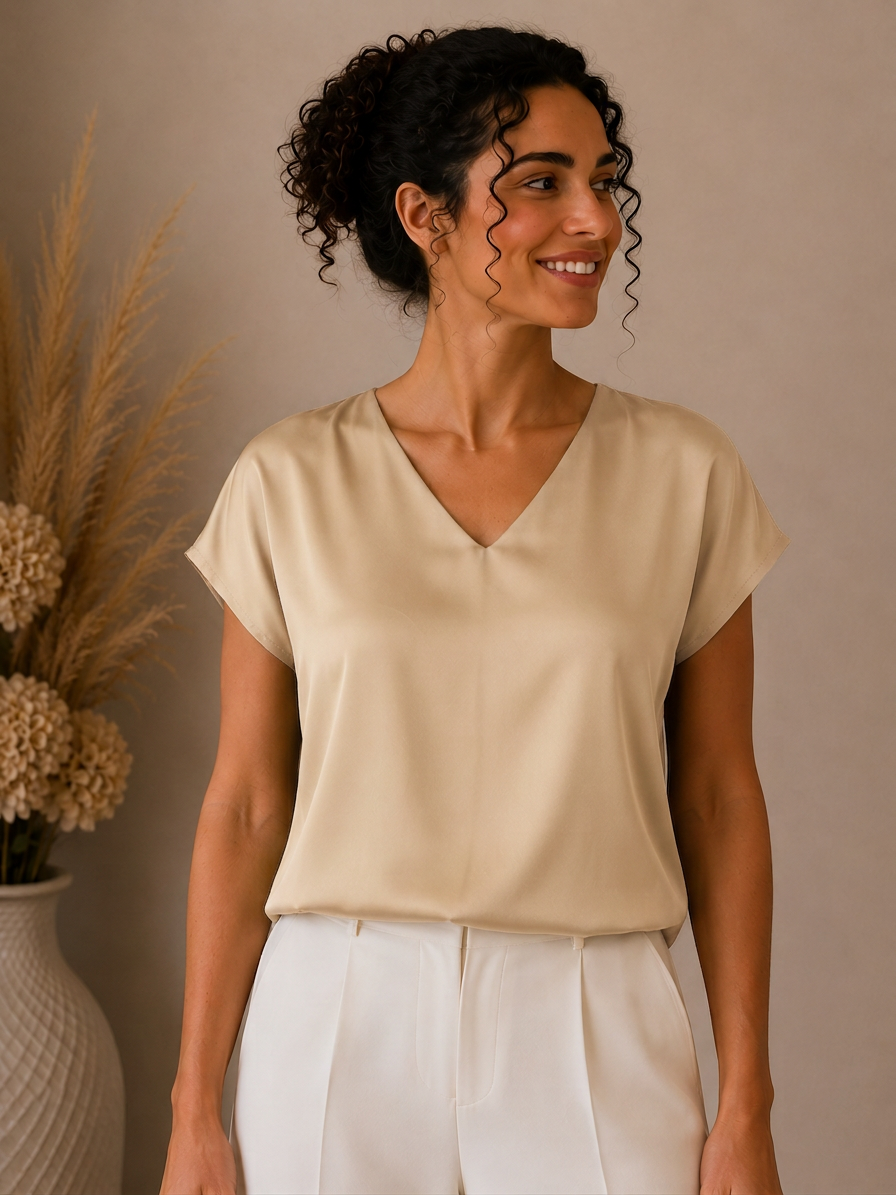 Blusa in raso - LE SARTE DEL SOLE