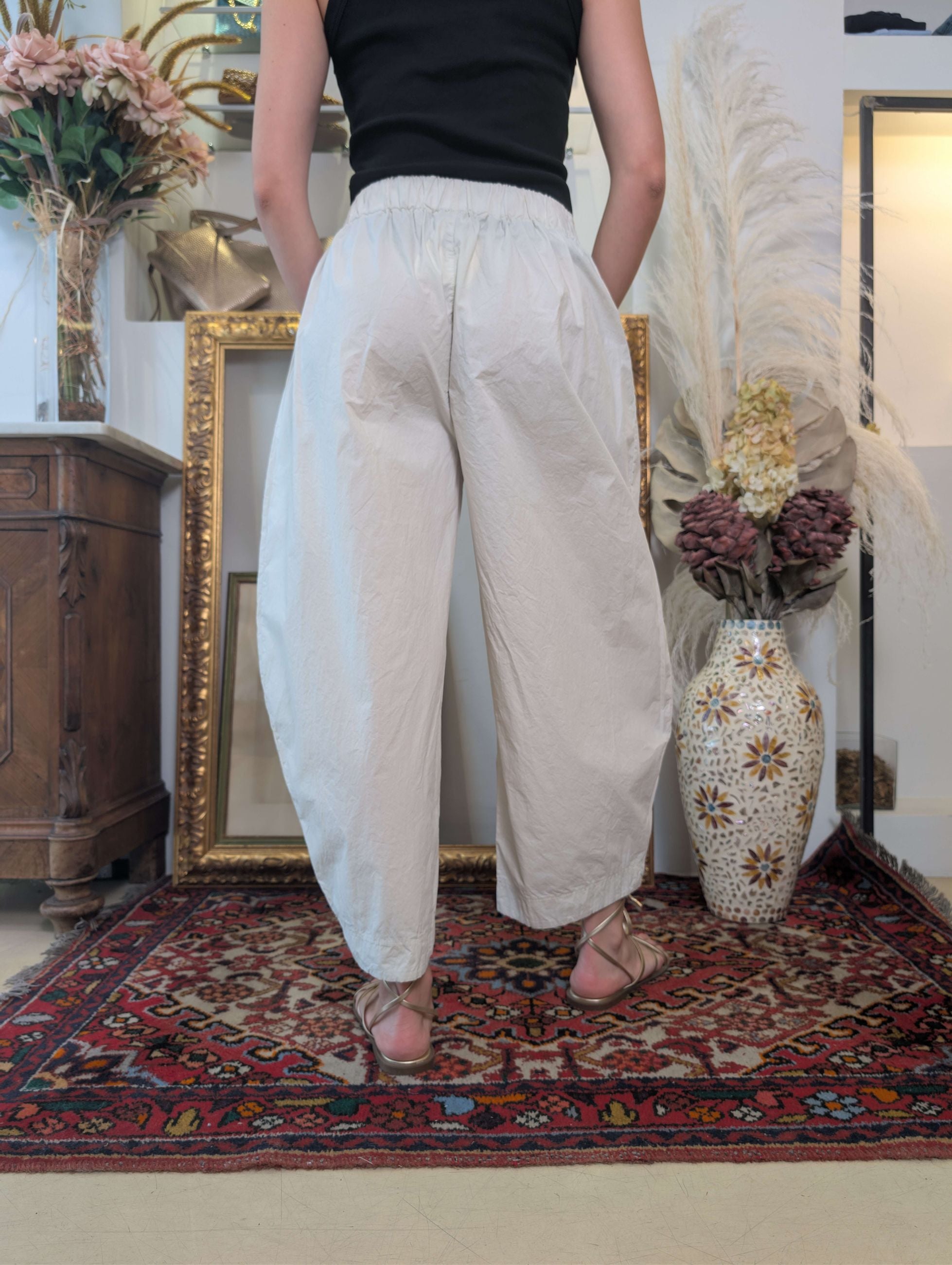Panta barrel in tela di cotone - SHE_FLORENCE_LAB