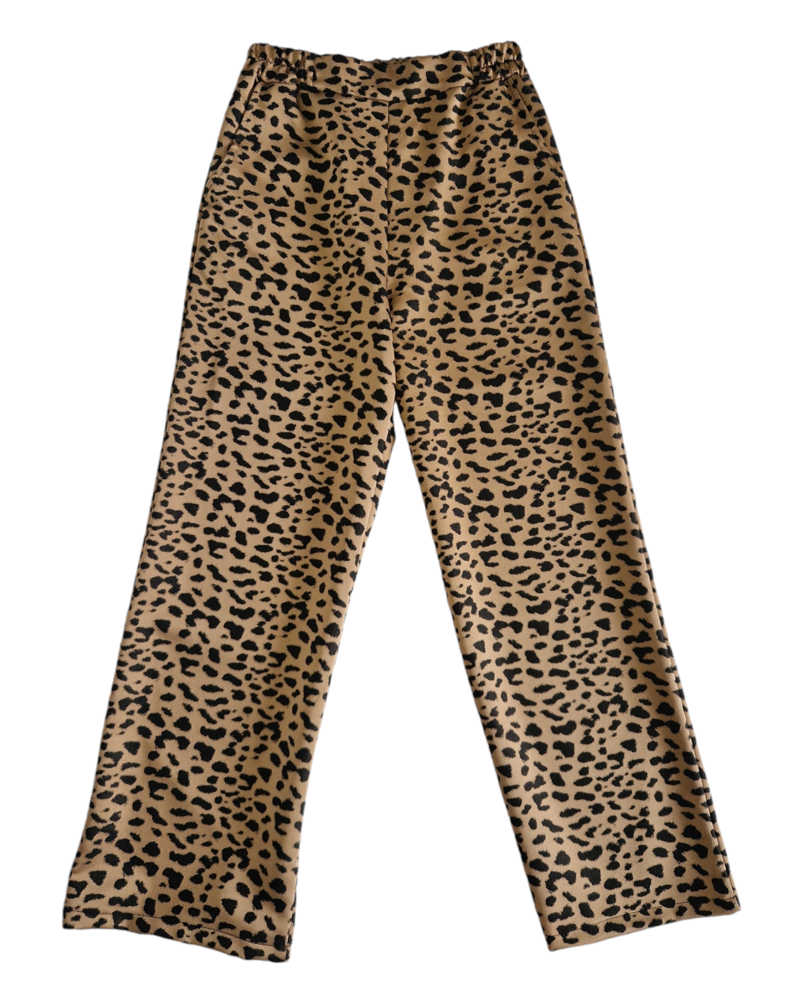 PANTA IN RASO JACQUARD LEOPARDATO - SHE_FLORENCE_LAB