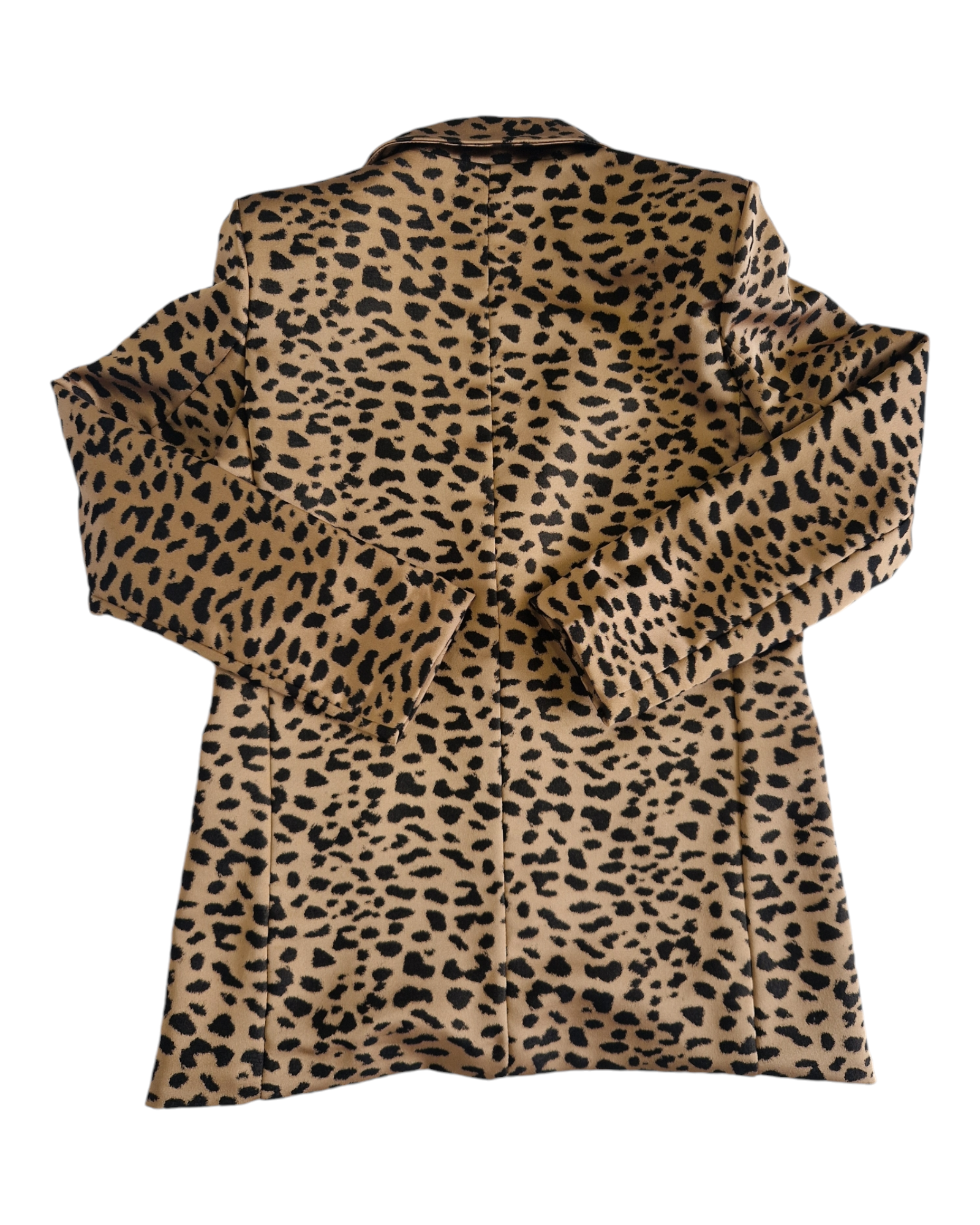 GIACCA IN RASO JACQUARD LEOPARDATO