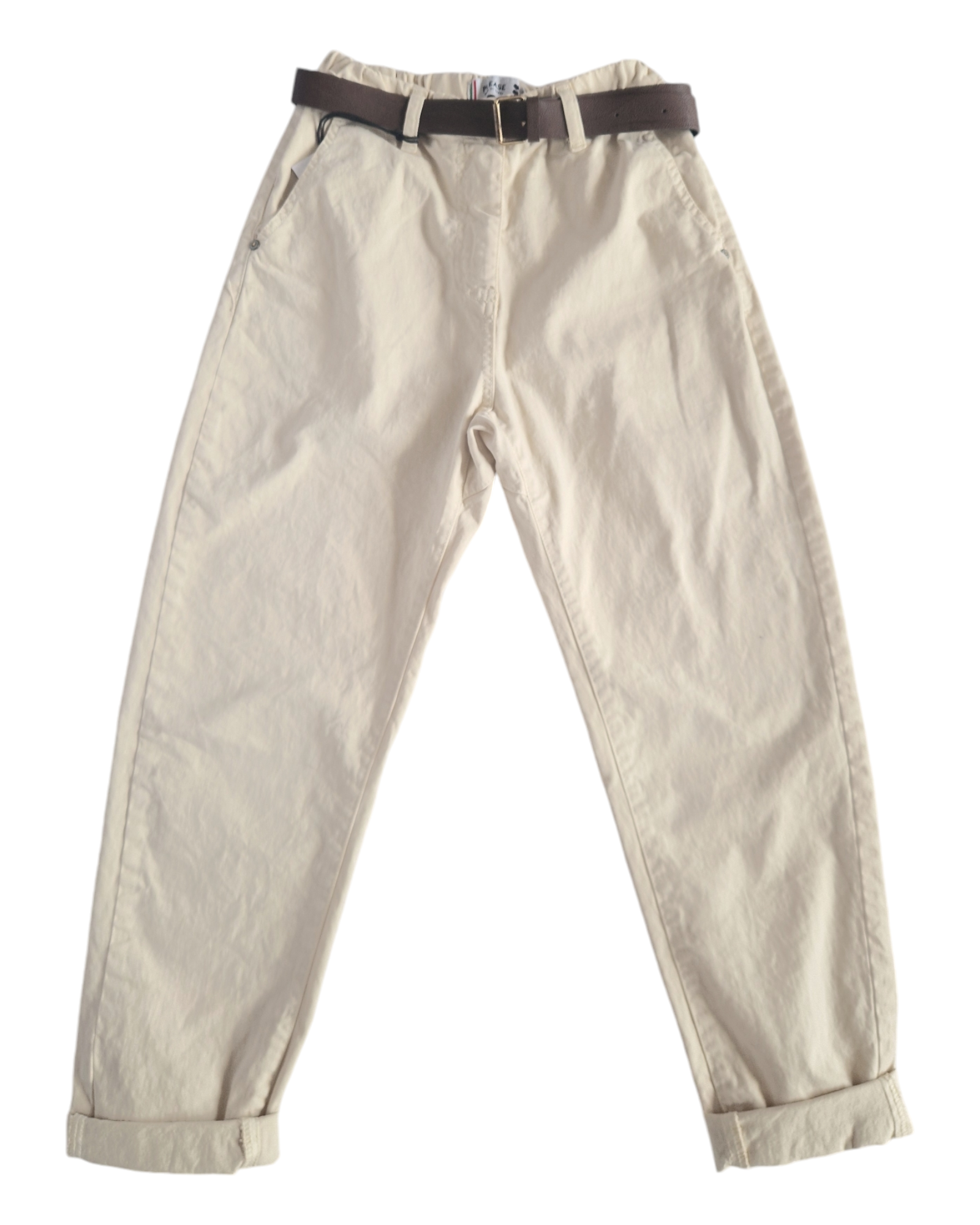 PANTALONE IN COTONE CHALK - PLEASE