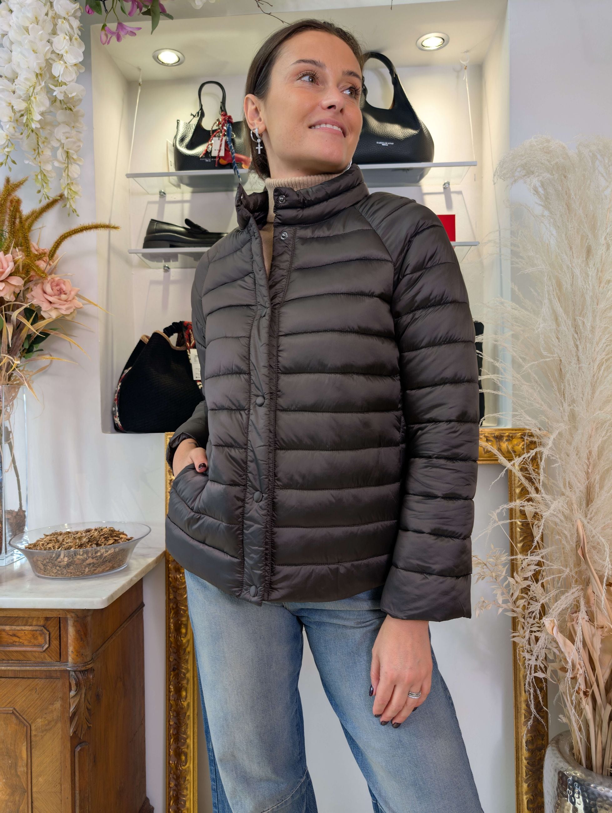 Piumino animal free in nylon cangiante - Sandro Ferrone
