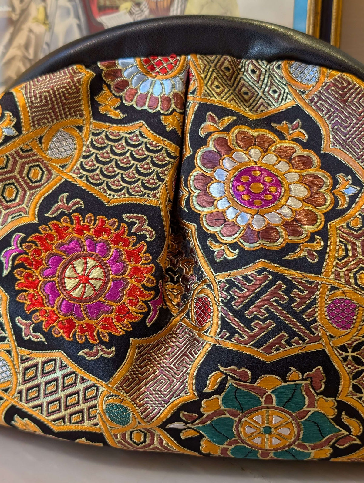 POCHETTE URANUS FANTASIA NERO/ARANCIO - NALI'
