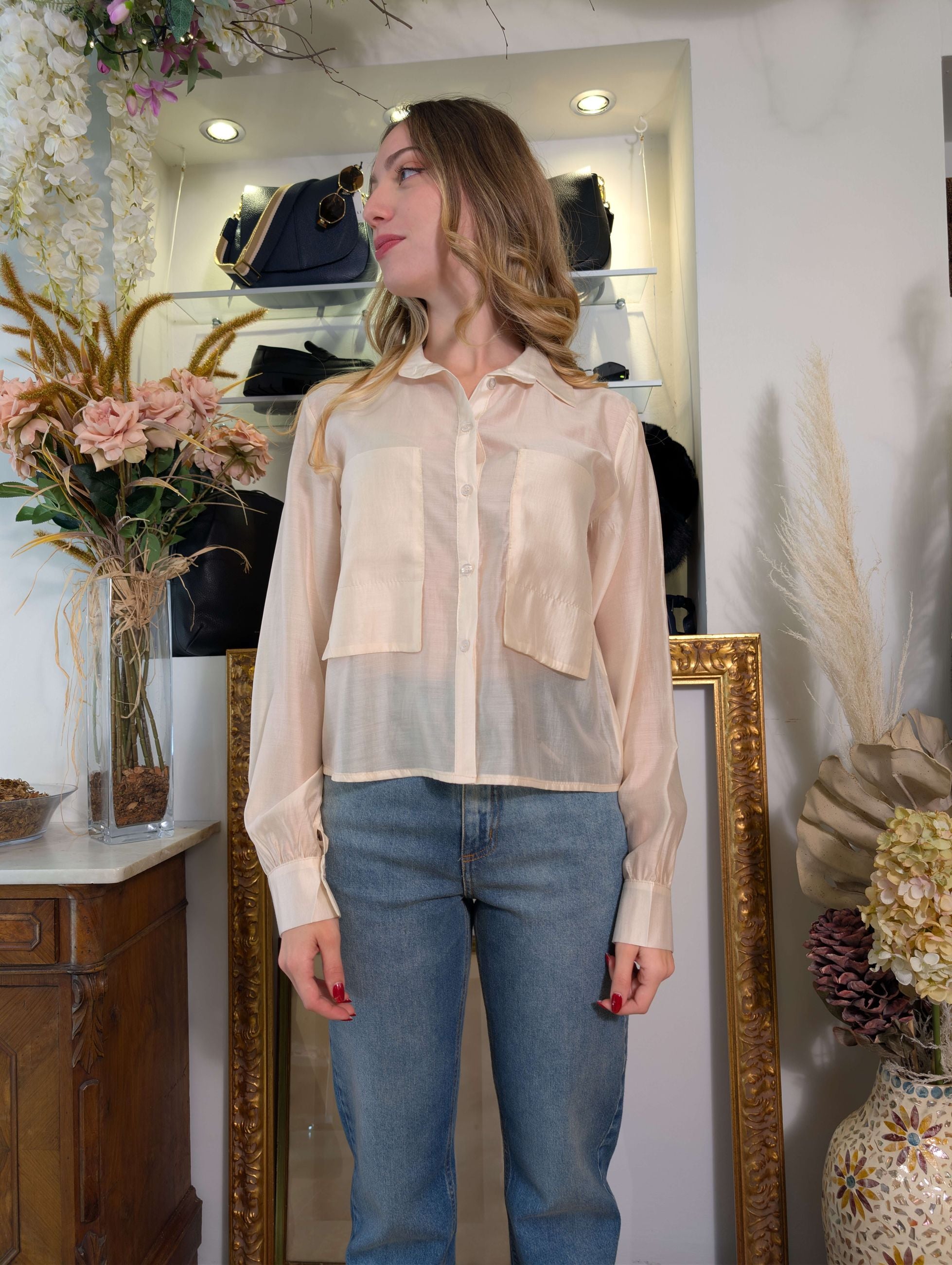 Camicia in Tencel con tasche frontali - SHE_FLORENCE_LAB