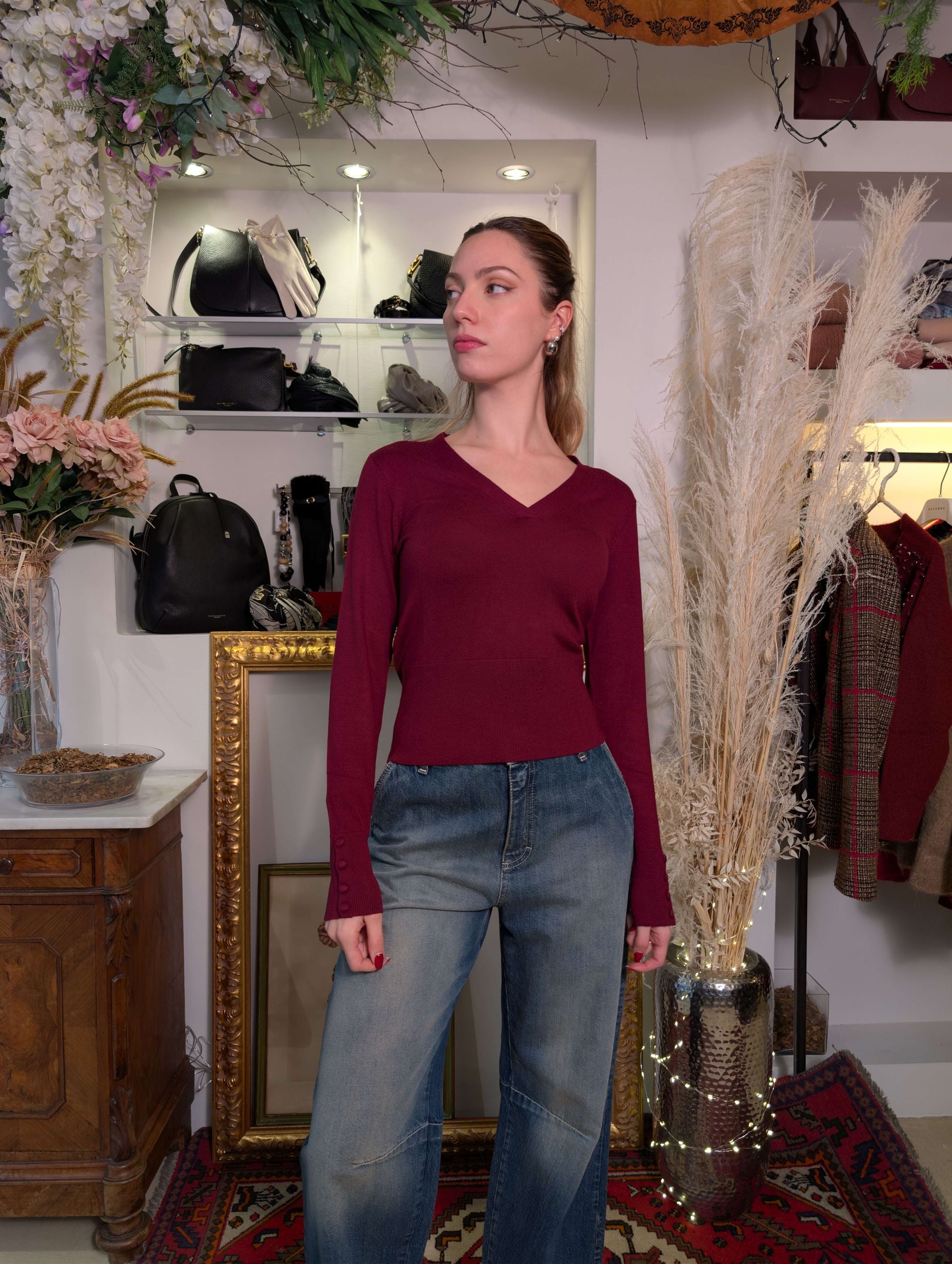 Maglia slim scollo a V - MARKUP DONNA