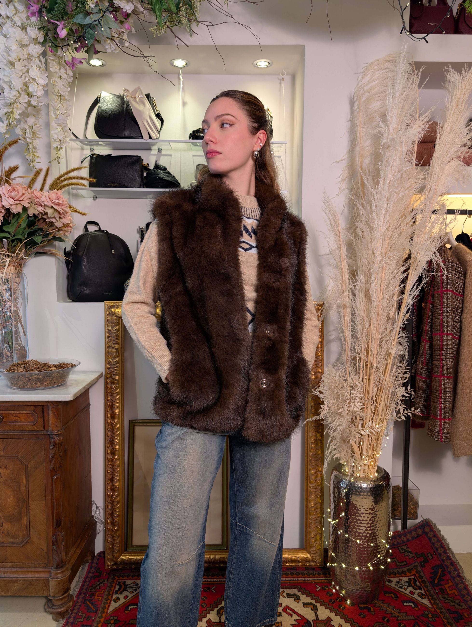 Gilet in faux fur - SHE_FLORENCE_LAB