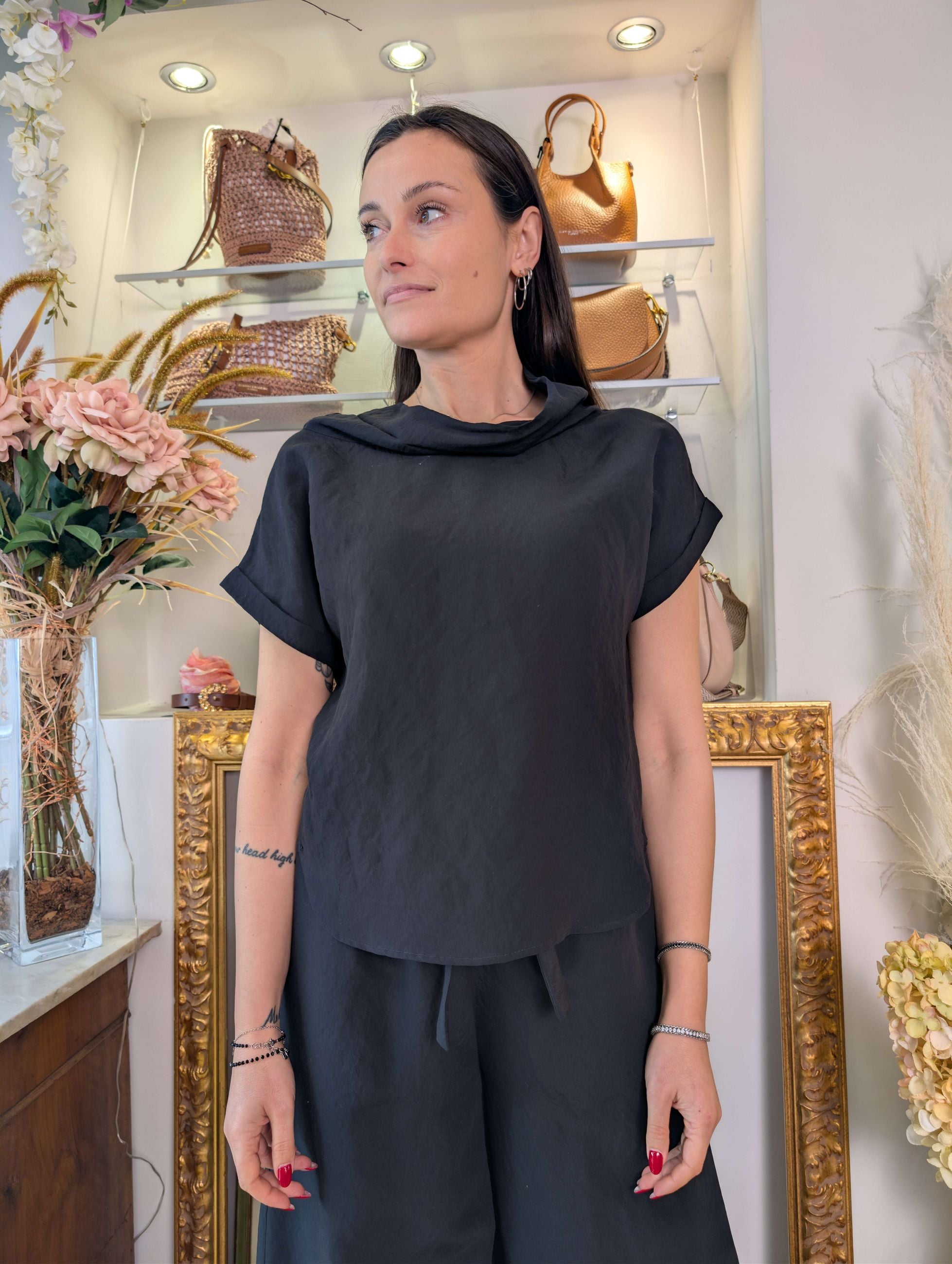 Blusa in tessuto mano pesca Le Sarte del Sole - LE SARTE DEL SOLE