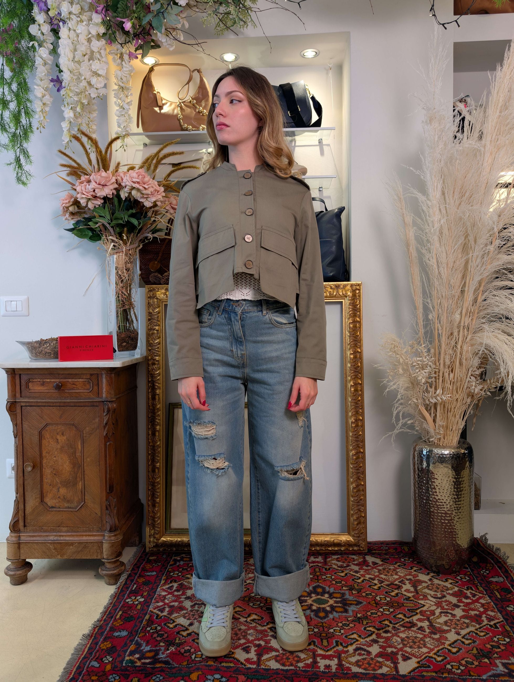 Trench crop in misto cotone - MARKUP DONNA