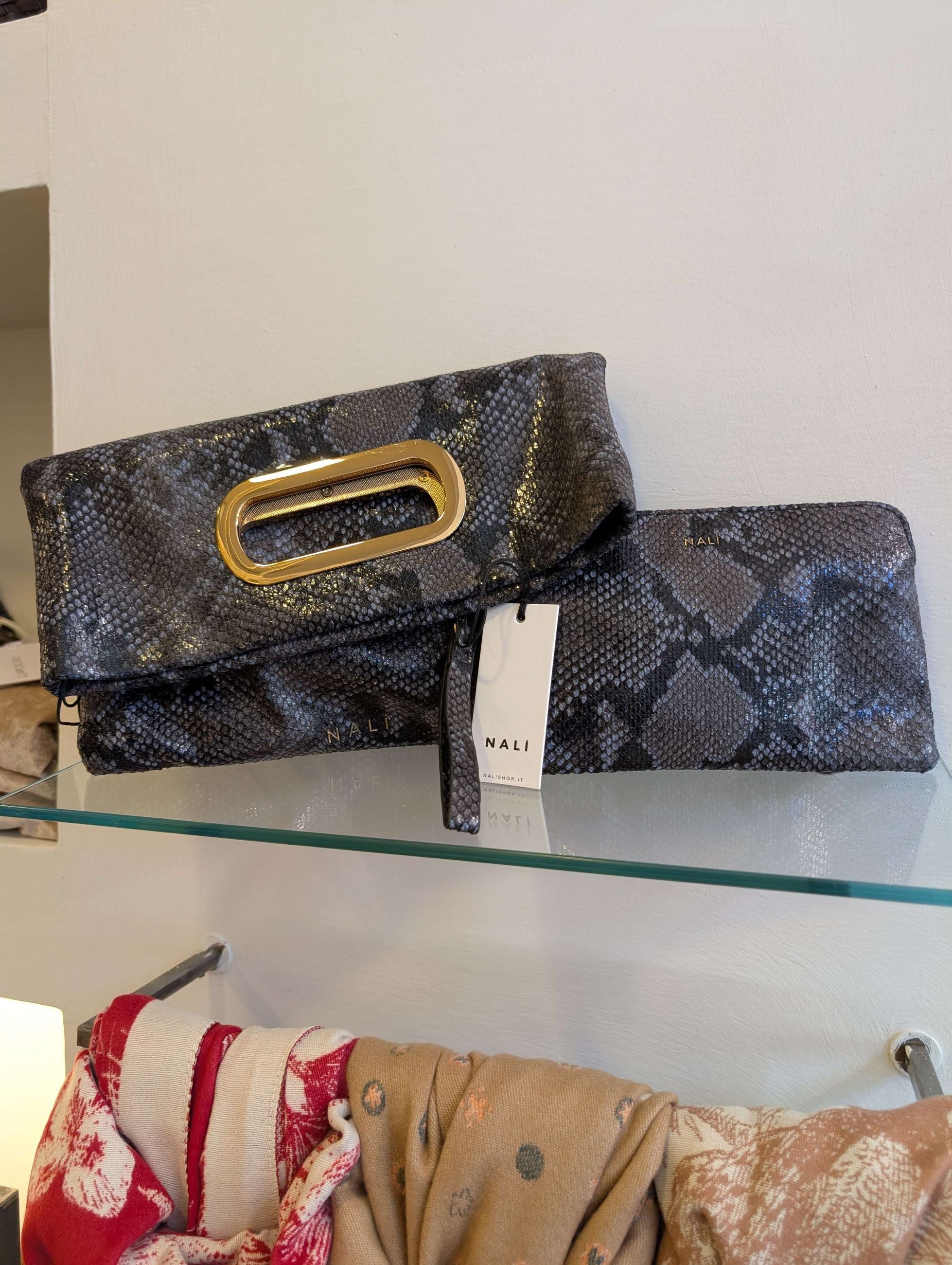 PORTAFOGLIO/POUCH MELANIE PITONATO BLU - NALI'