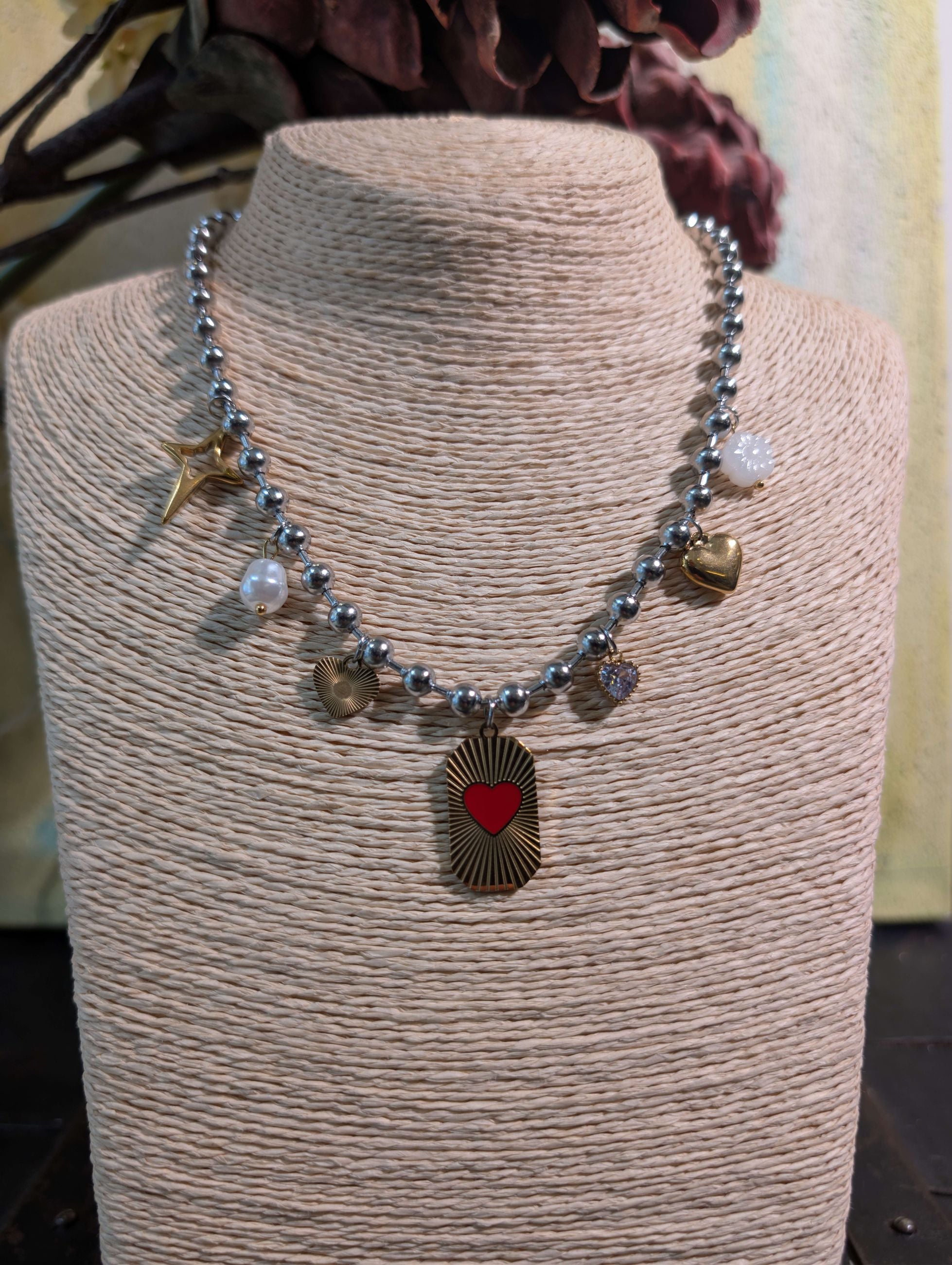 COLLANA MULTICIONDOLO ACC. INOS. ORO - NALI'