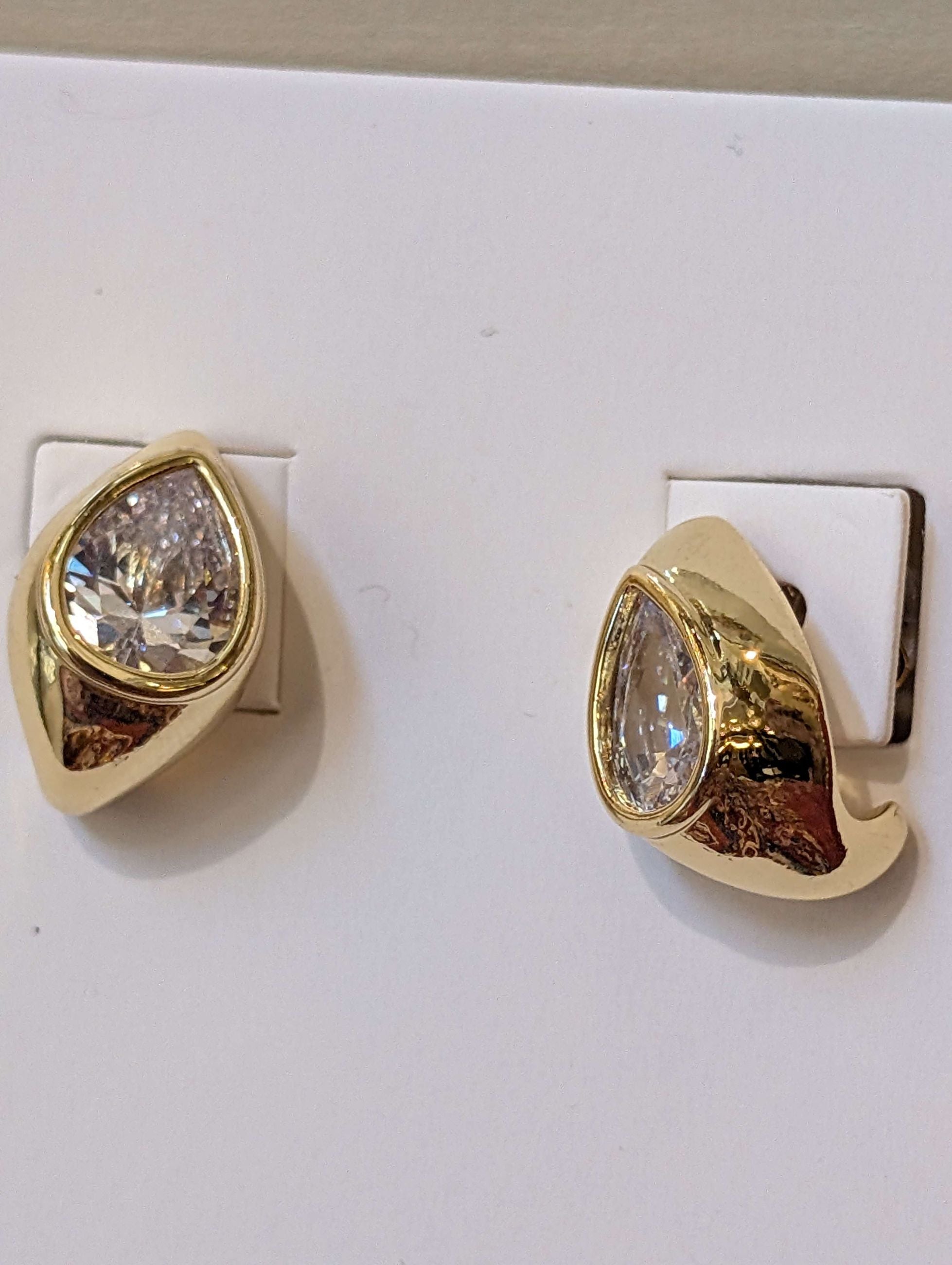 ORECCHINI DROP MAXI CON ZIRCONE ORO - NALI'