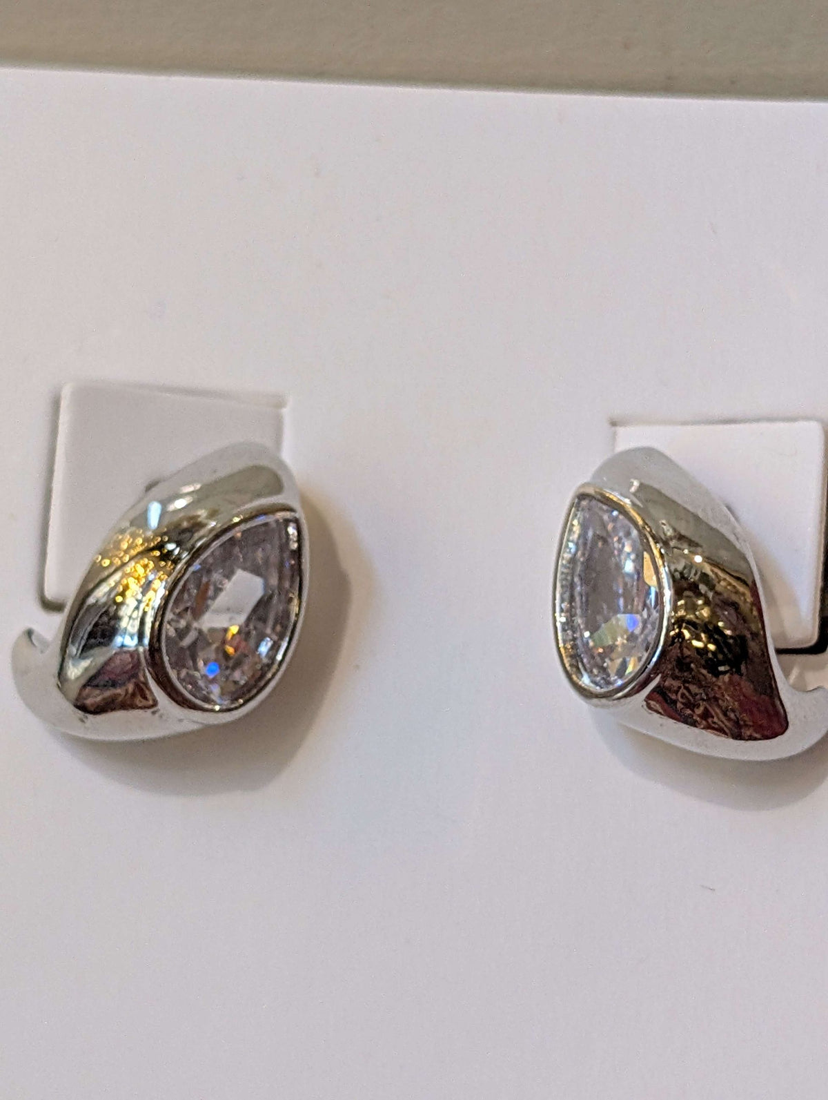 ORECCHINI DROP MAXI CON ZIRCONE ARGENTO - NALI'