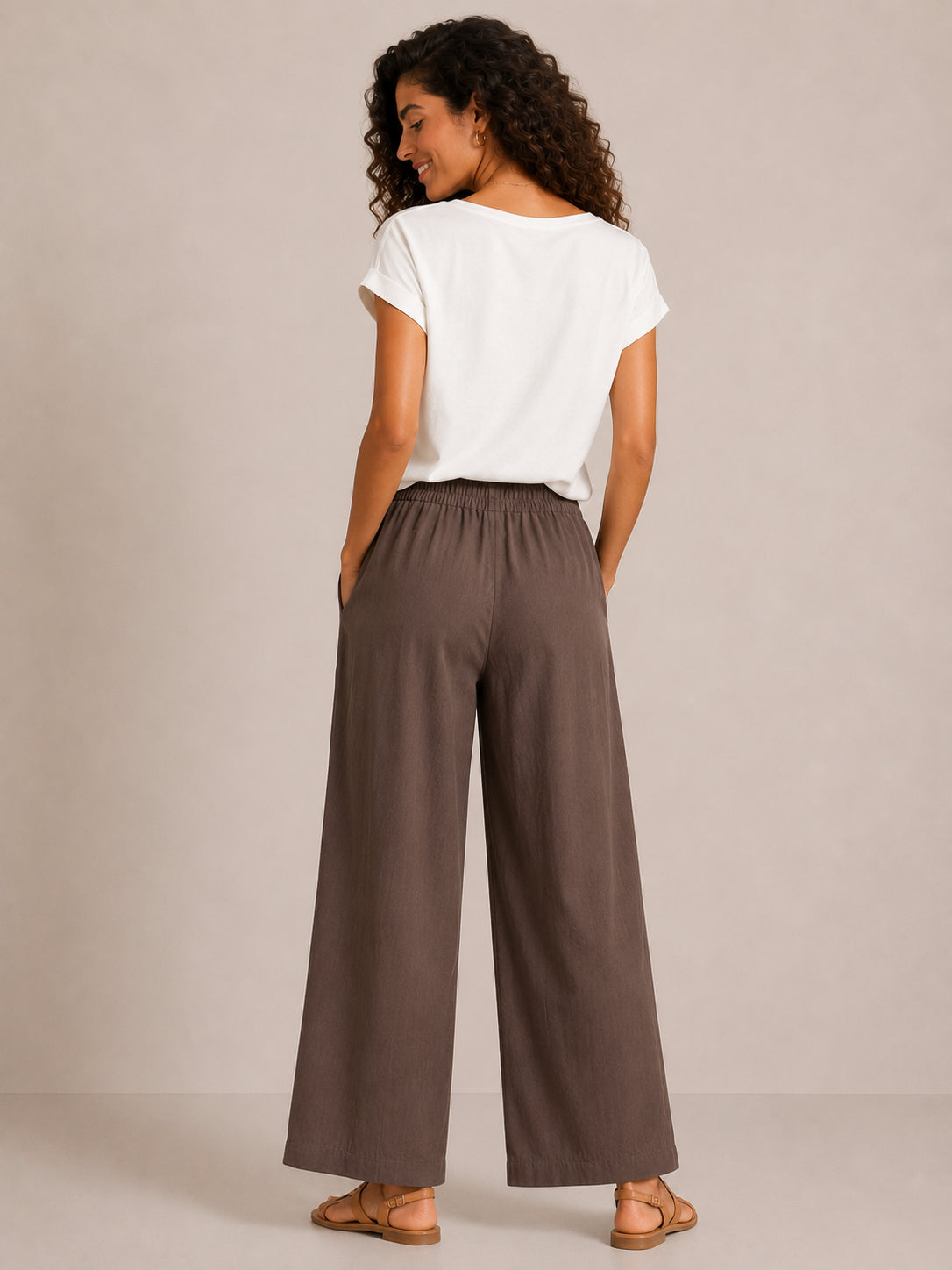 Panta essential in cotone leggero tinto in capo - SHE_FLORENCE_LAB