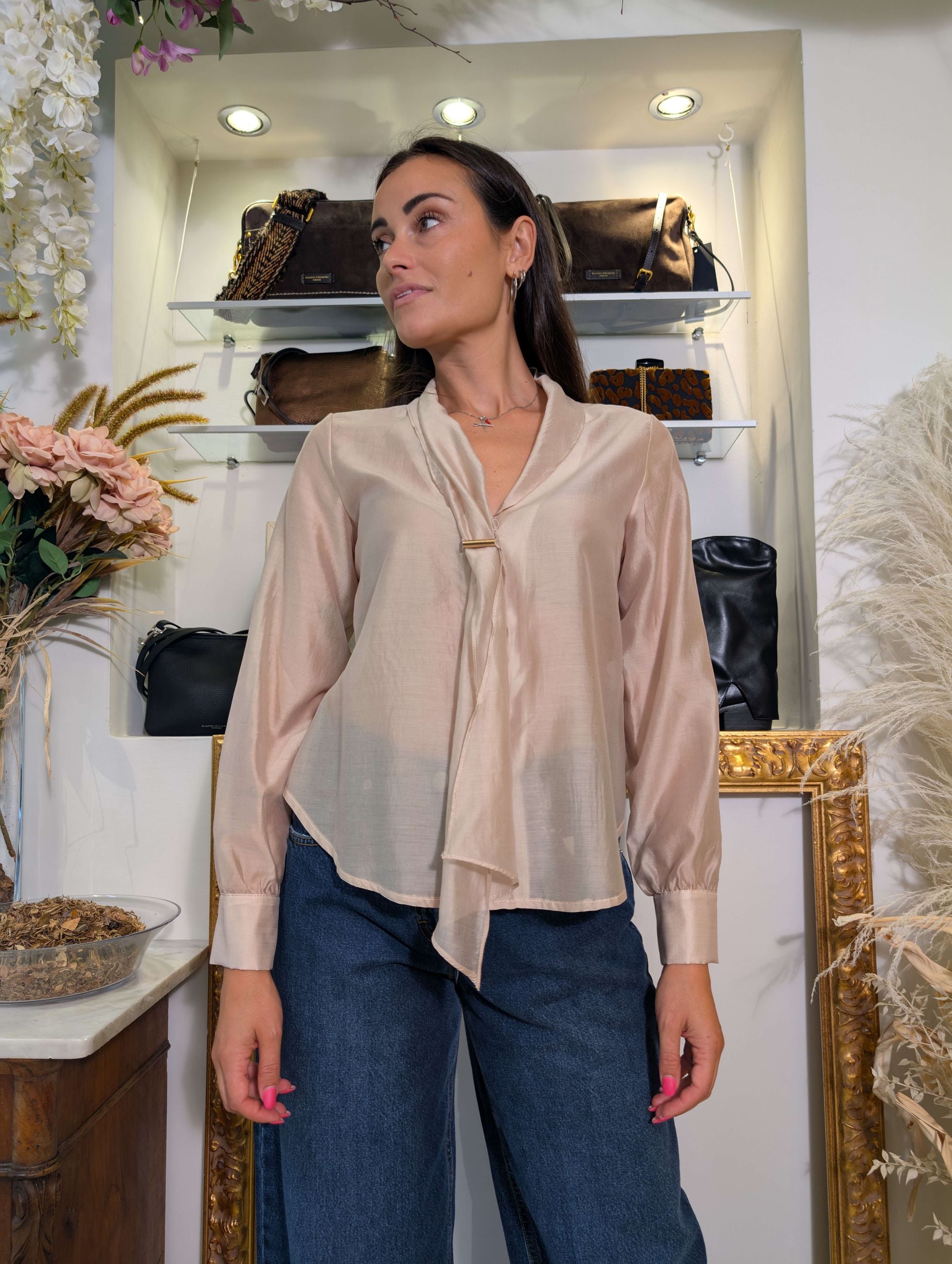 Camicia lyocell trasparente con revers - SHE_FLORENCE_LAB