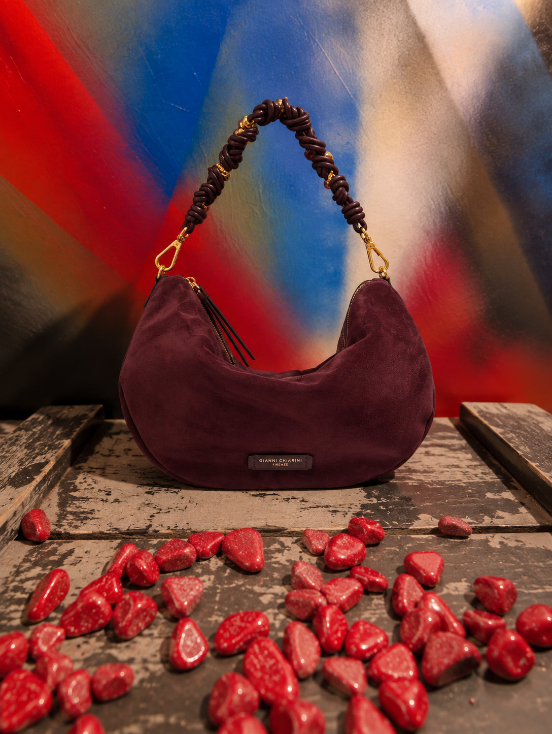 Cleo – Borsa Hobo in Pelle Scamosciata - GIANNI CHIARINI