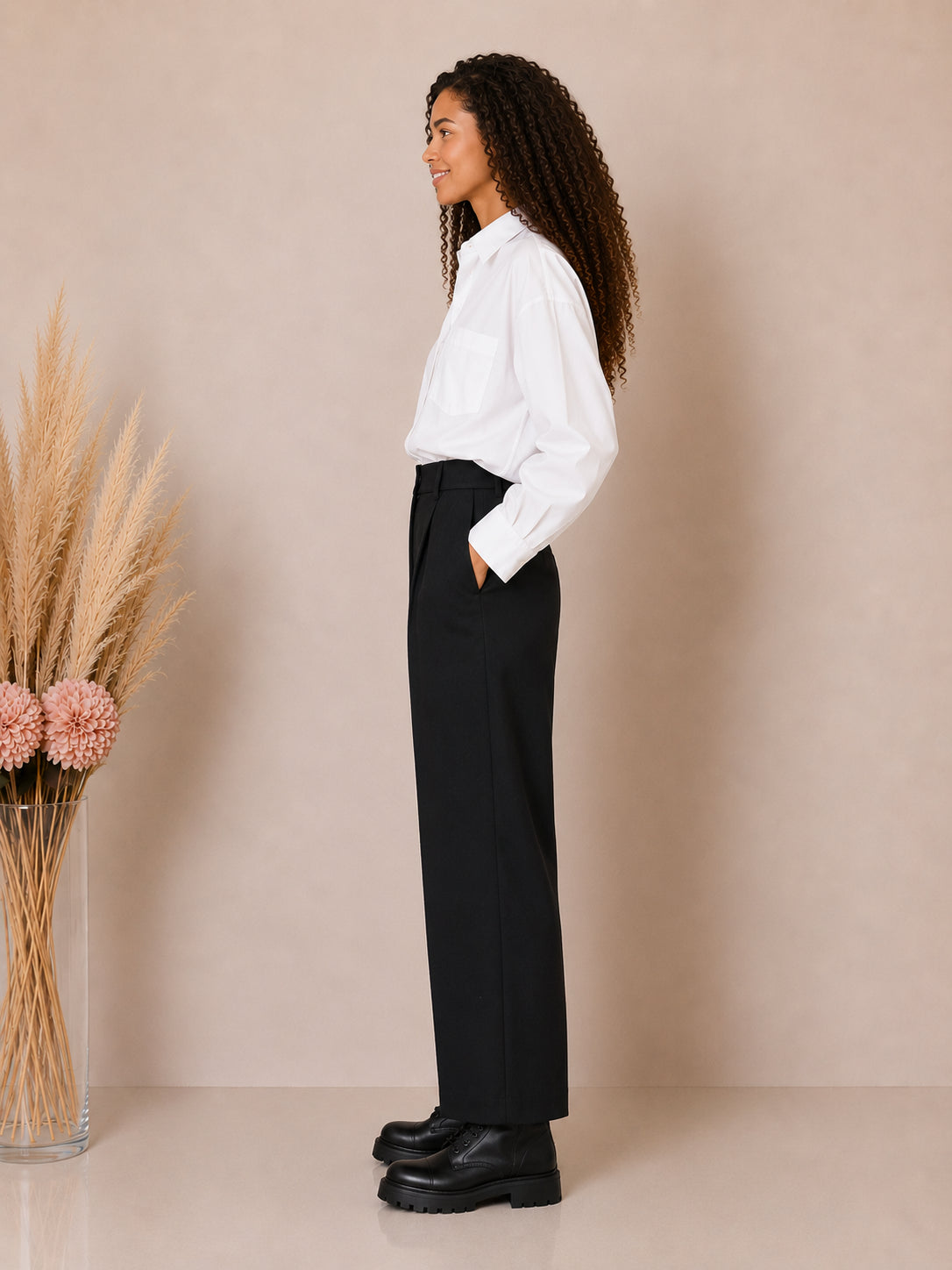 Pantalone Palazzo in tessuto mano lana - LE SARTE DEL SOLE