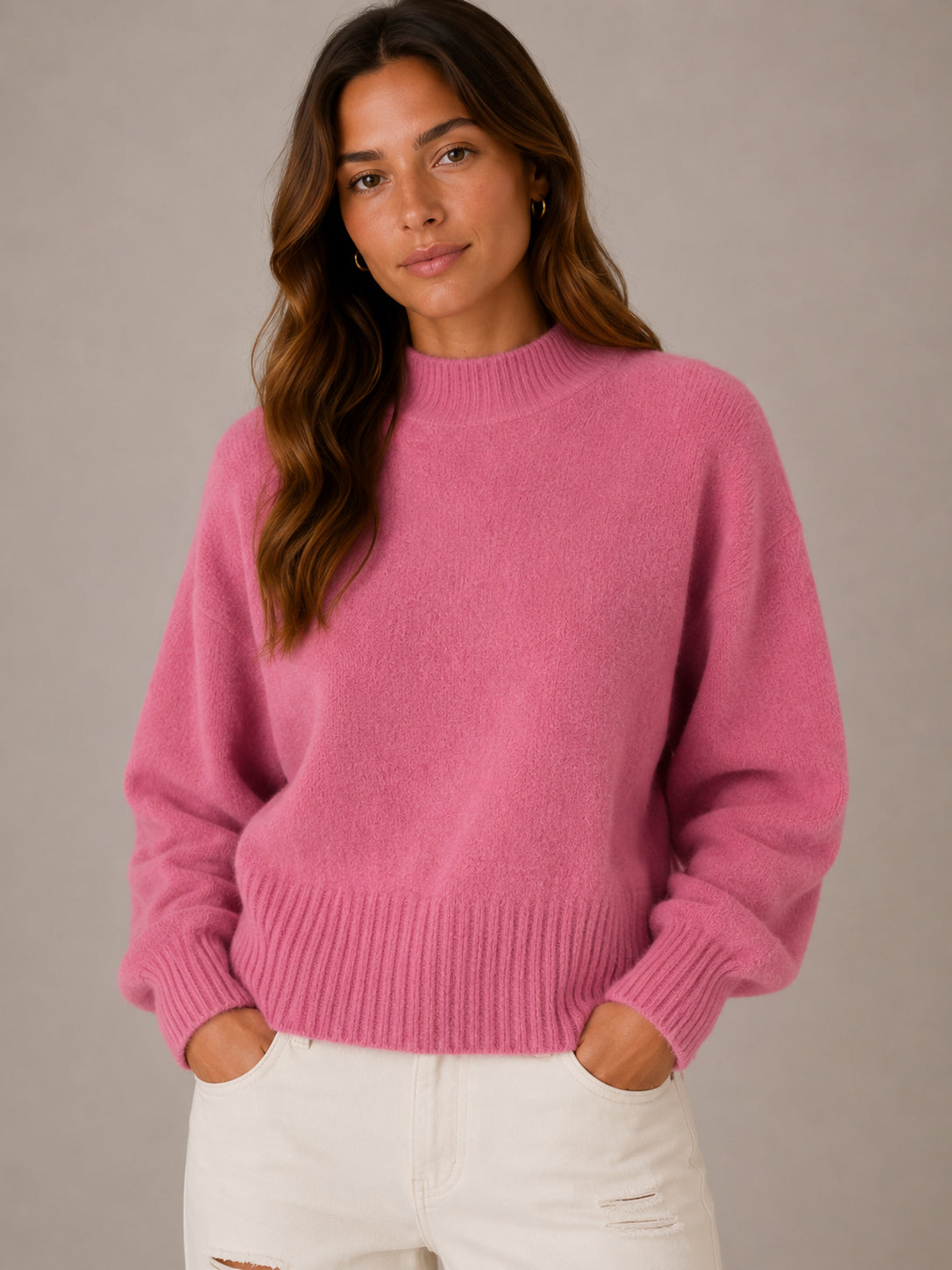 Maglia kimono in angora - .SOLO TRE