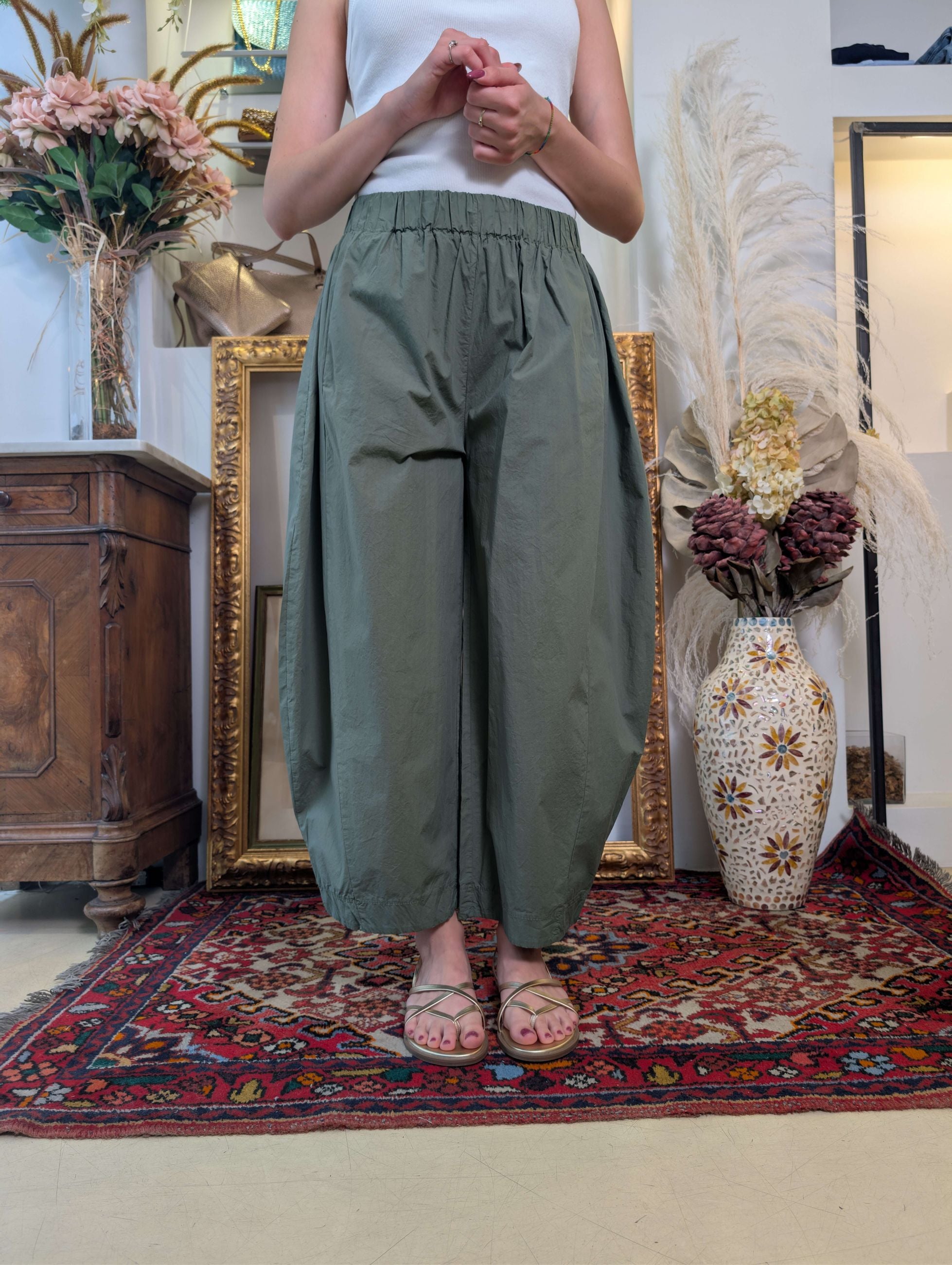 Panta barrel in tela di cotone - SHE_FLORENCE_LAB