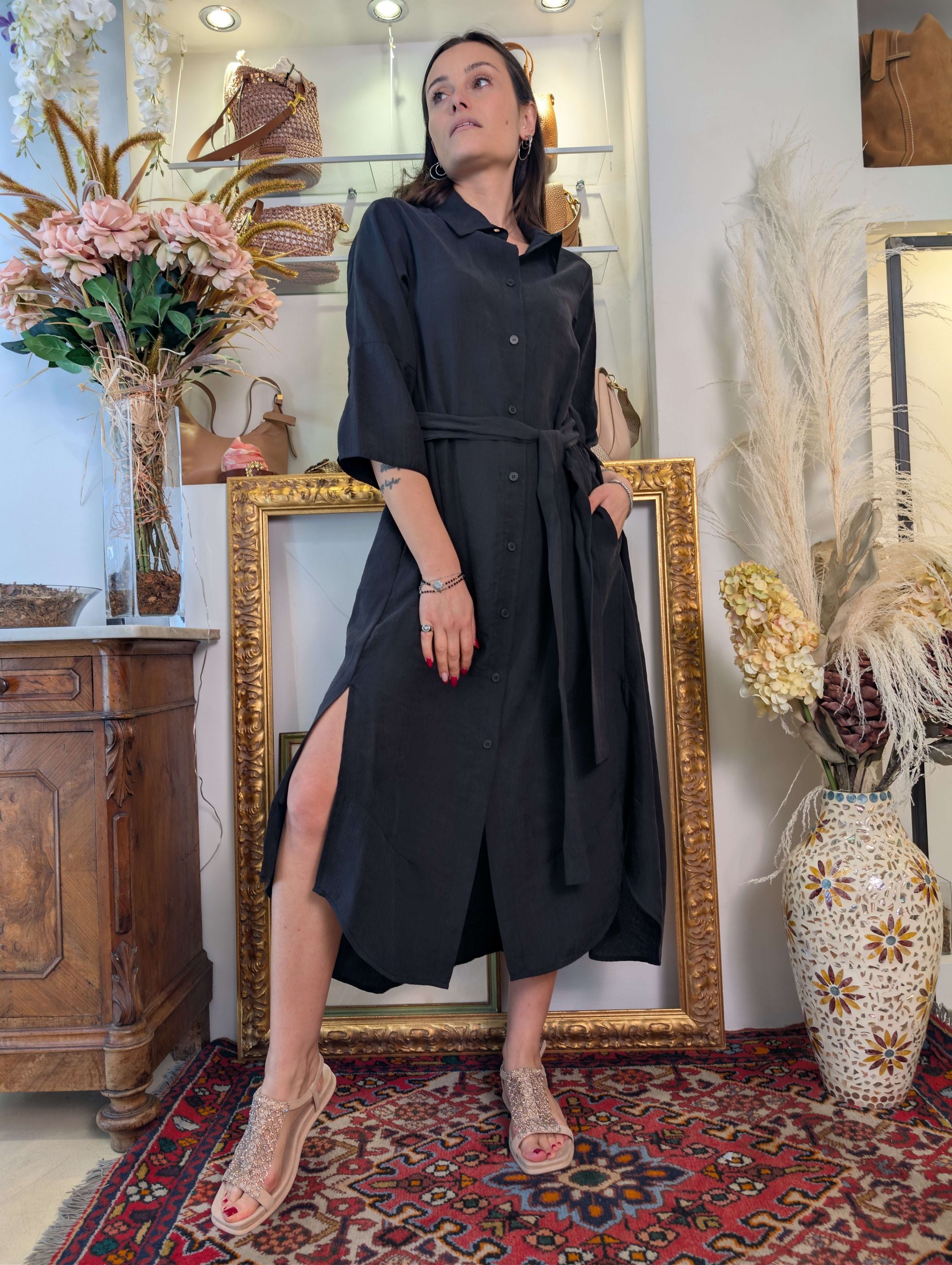 Chemisier in lyocell - Sandro Ferrone