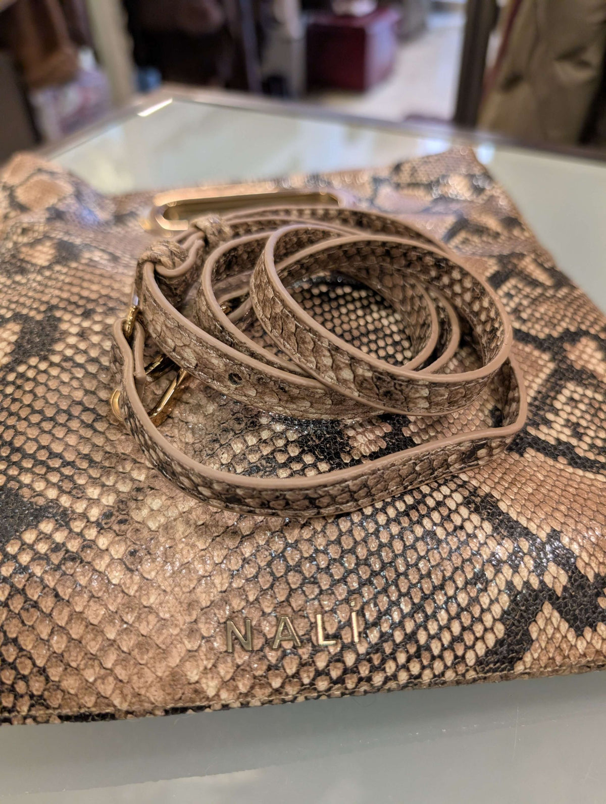 BORSA NOIR A MANO + TRACOLLA TORTORA - NALI'