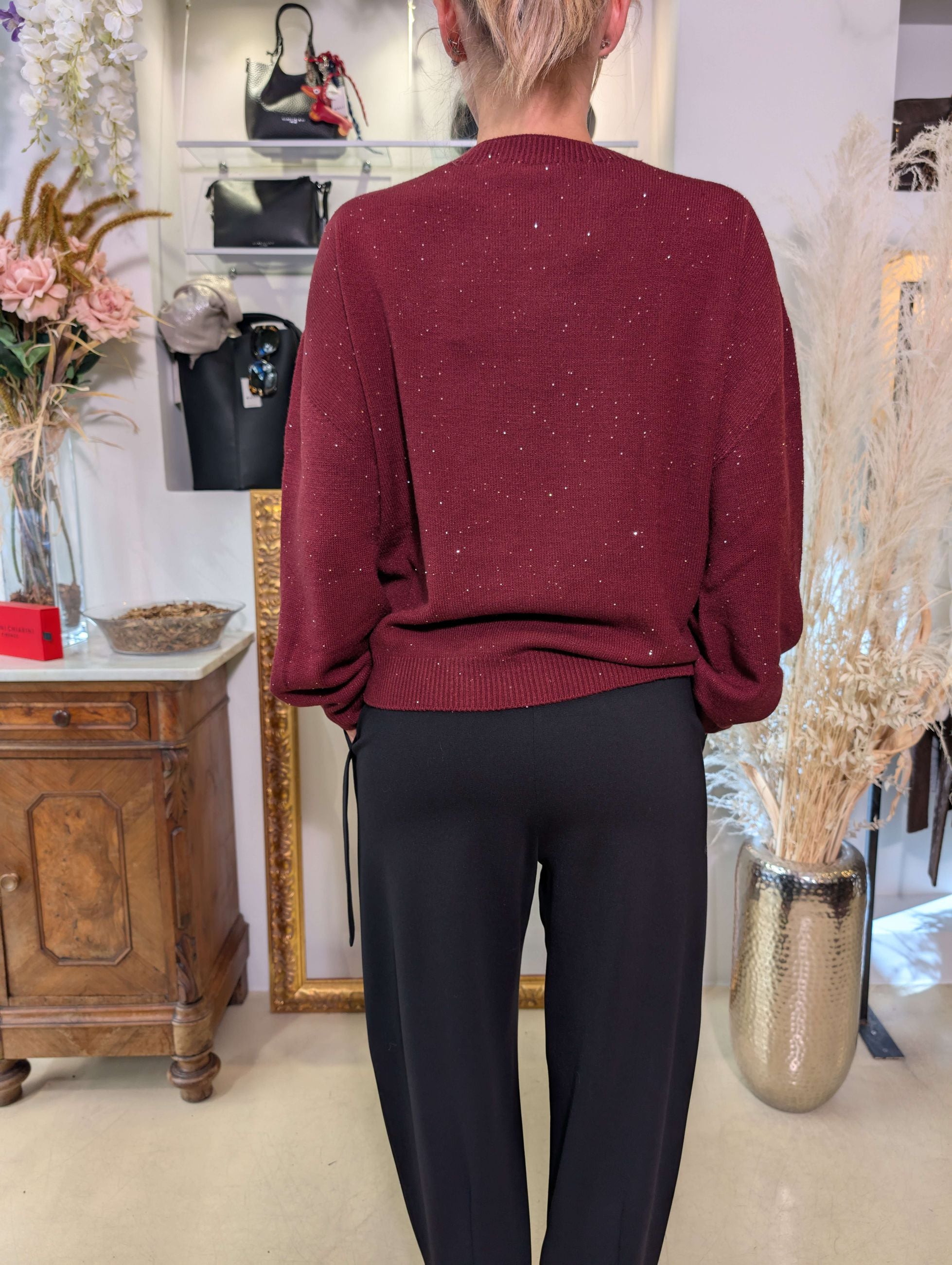 MAGLIA PAILLETTES GIROCOLLO - HAVE ONE