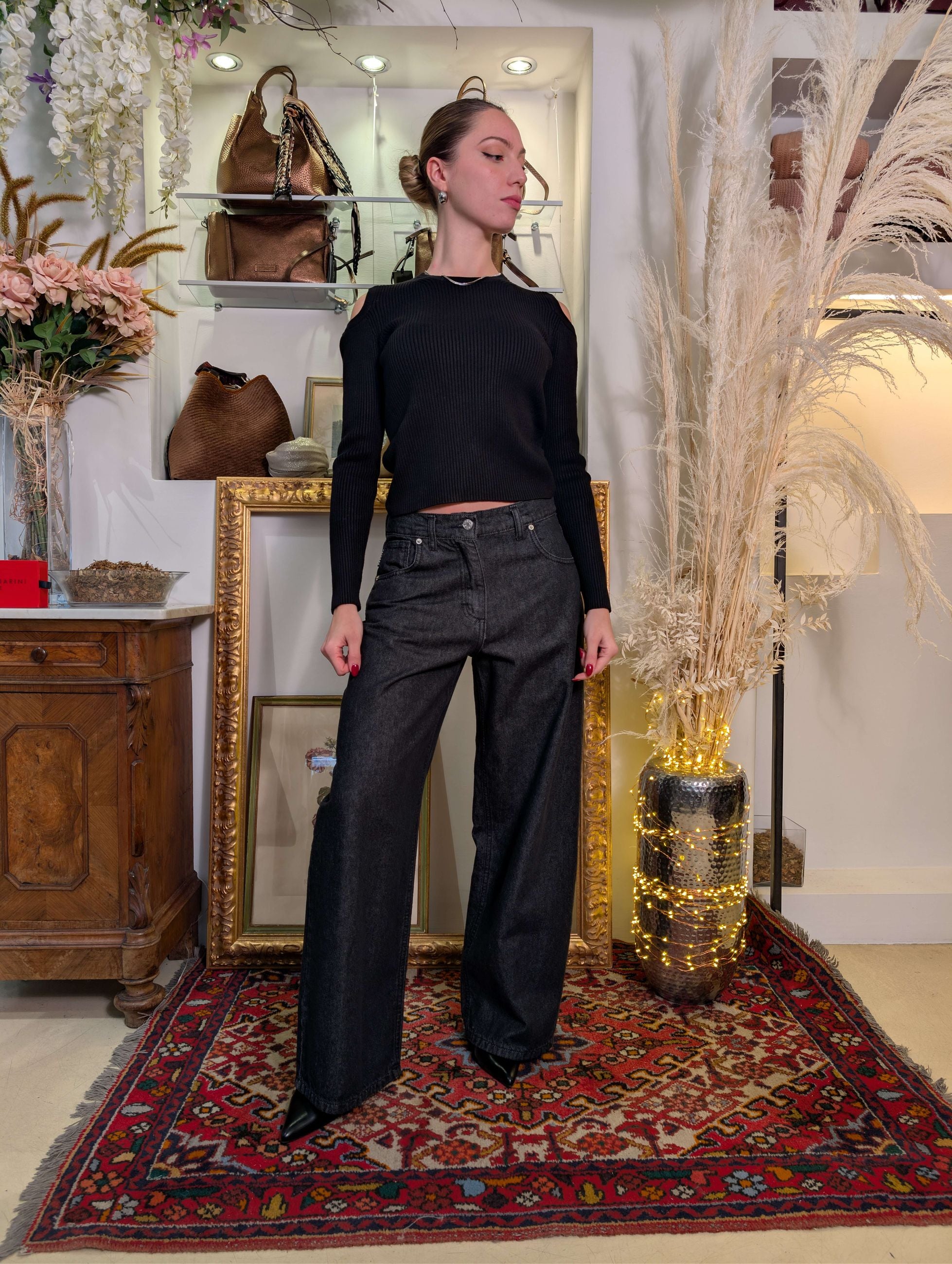 Panta BELLA in black denim - HAVE ONE