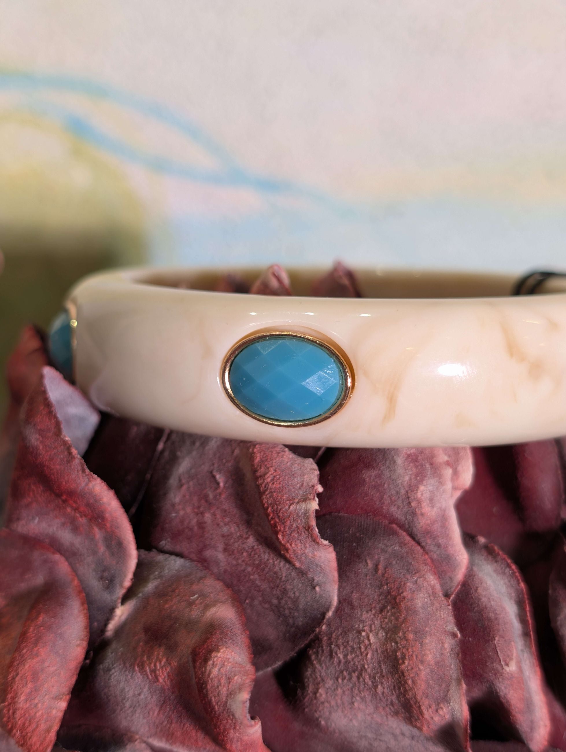 BRACCIALE ALIS CON PIETRE AZZURRO/BEIGE - NALI'